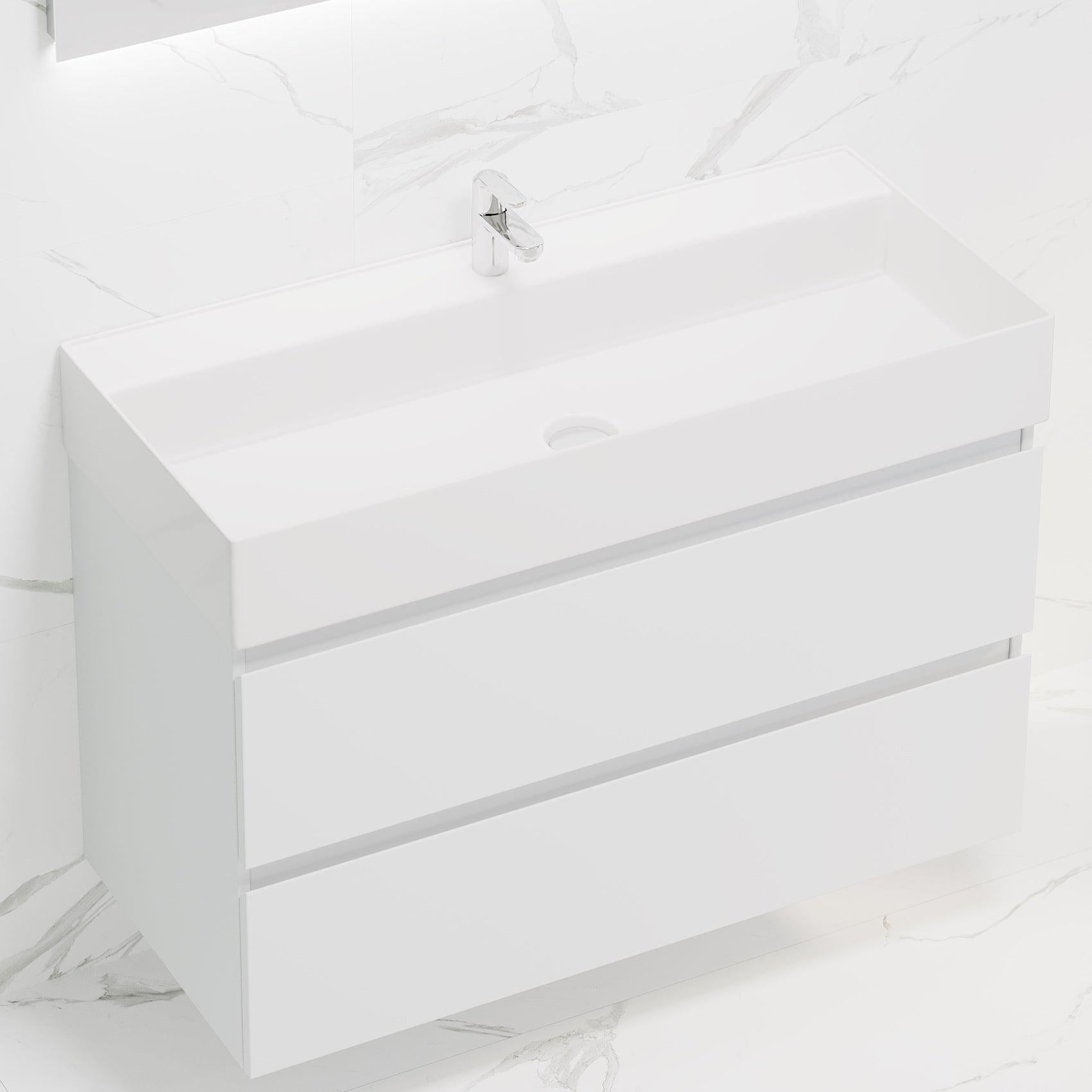 Sjøholt Badrumsmöbel, Vit Matt - Tvättställsskåp - BATH DELUXE - PRESTIGE - 73 - 060 - 06 - 01 - 00 - BATHDELUXE SWEDEN