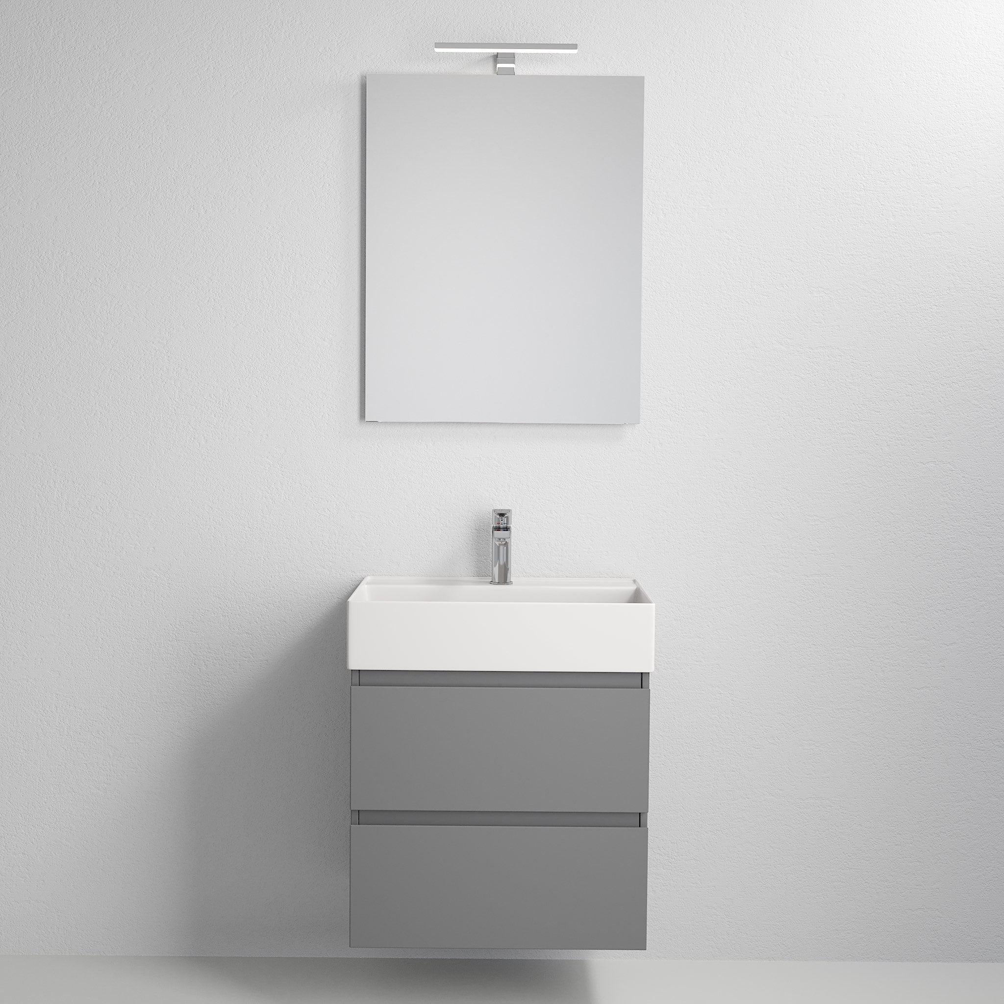 Sjøholt Badrumsmöbel, Grå Matt - Tvättställsskåp - BATH DELUXE - PRESTIGE - 73 - 060 - 06 - 03 - 00 - BATHDELUXE SWEDEN