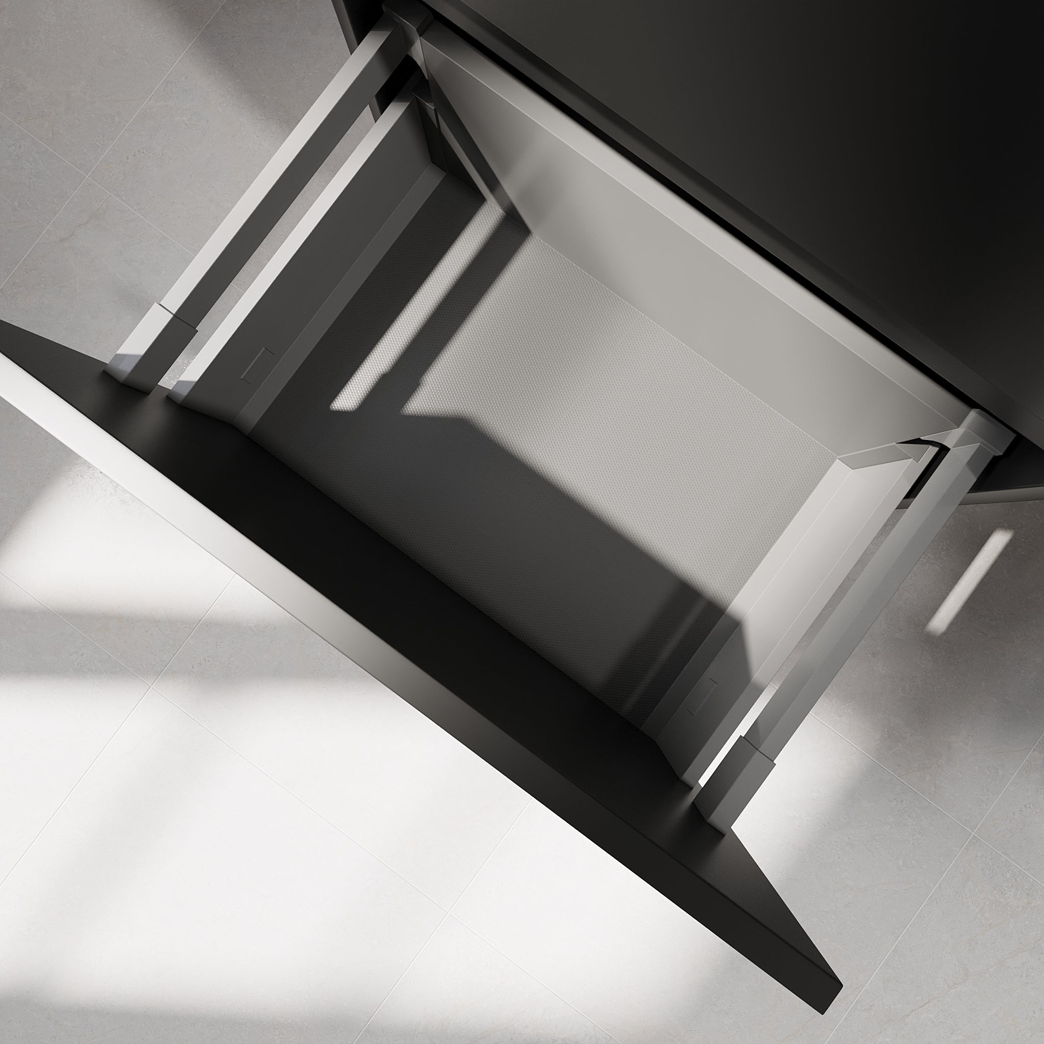 Sifjord, Möbelset - Handfat &amp; Skåp, Svart Matta - 80 cm - Möbelset - Kod - BATH DELUXE - PRESTIGE - 73-080-52-02-40 - BATHDELUXE SWEDEN