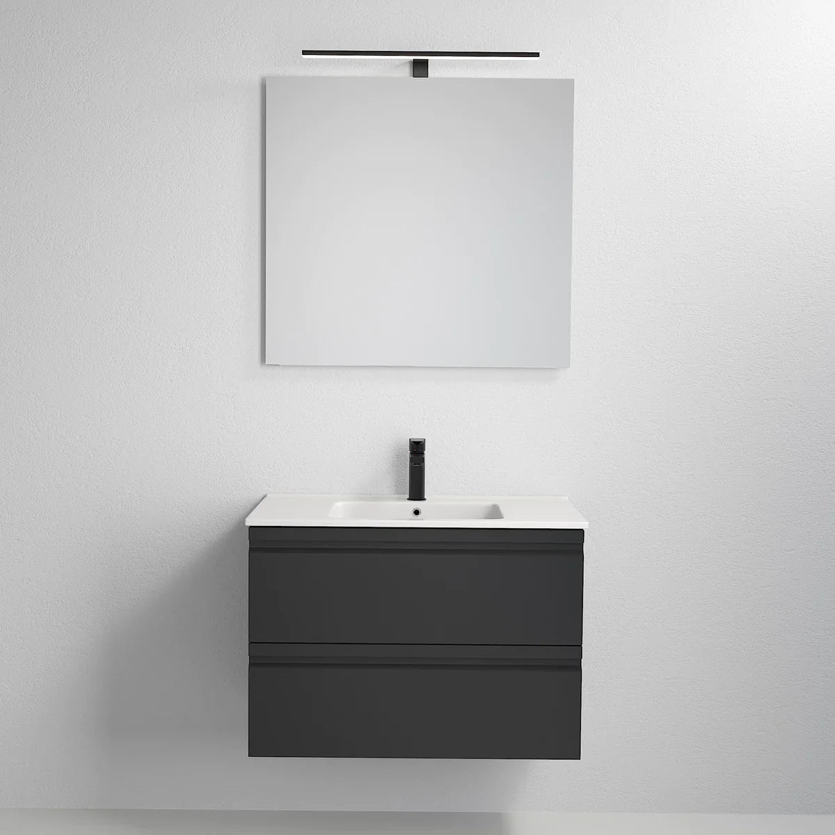 Klokkarvik Badrumsmöbel, Svart Matt - Tvättställsskåp - BATH DELUXE - PRESTIGE - 74 - 080 - 01 - 02 - 00 - BATHDELUXE SWEDEN
