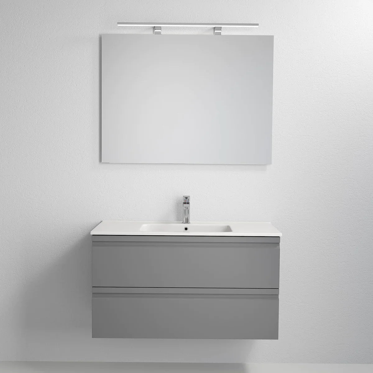 Klokkarvik Badrumsmöbel, Grå Matt - Tvättställsskåp - BATH DELUXE - PRESTIGE - 74 - 100 - 01 - 03 - 00 - BATHDELUXE SWEDEN