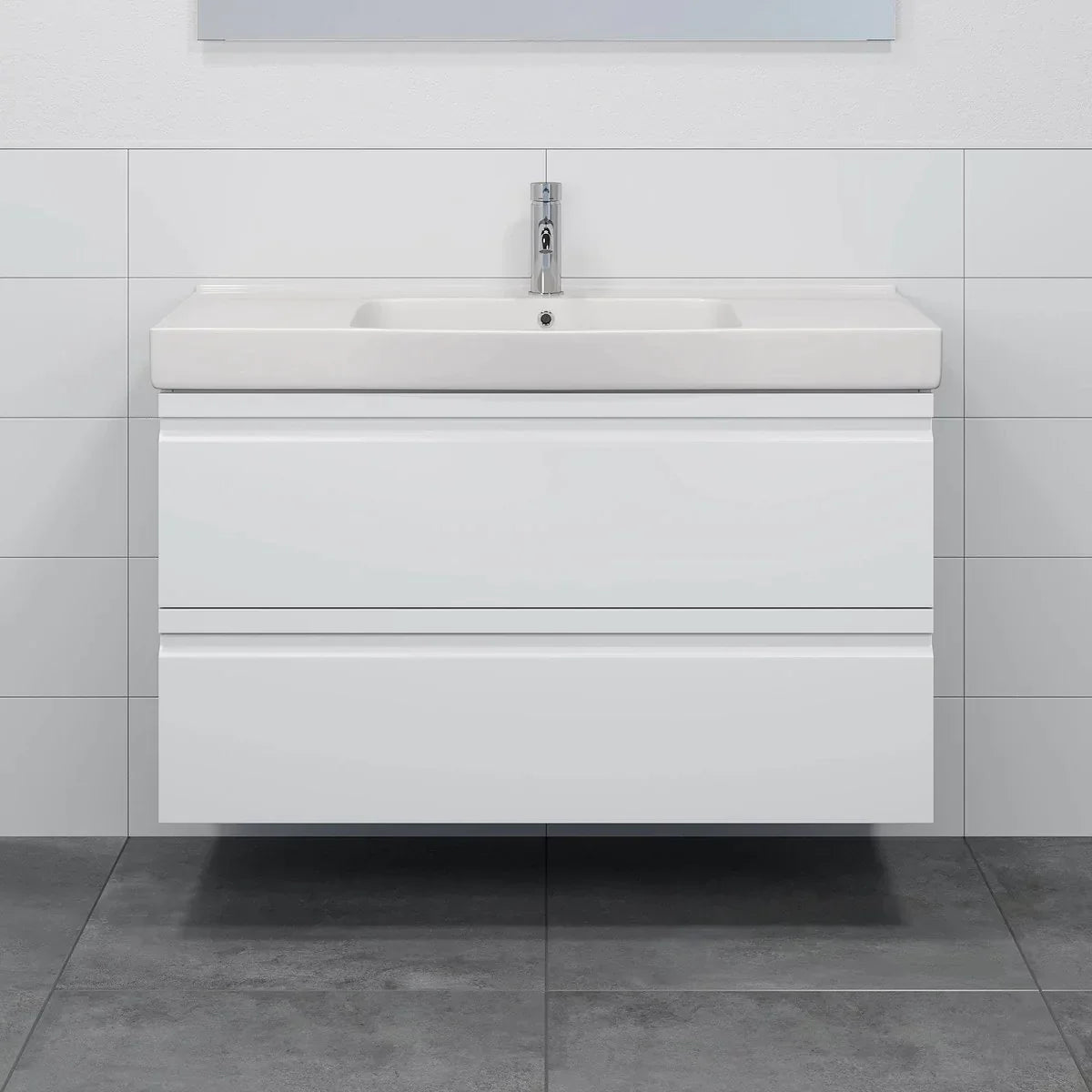 Kroken Badrumsmöbel, Vit Matt - Tvättställsskåp - BATH DELUXE - PRESTIGE - 74 - 100 - 62 - 01 - 30 - BATHDELUXE SWEDEN