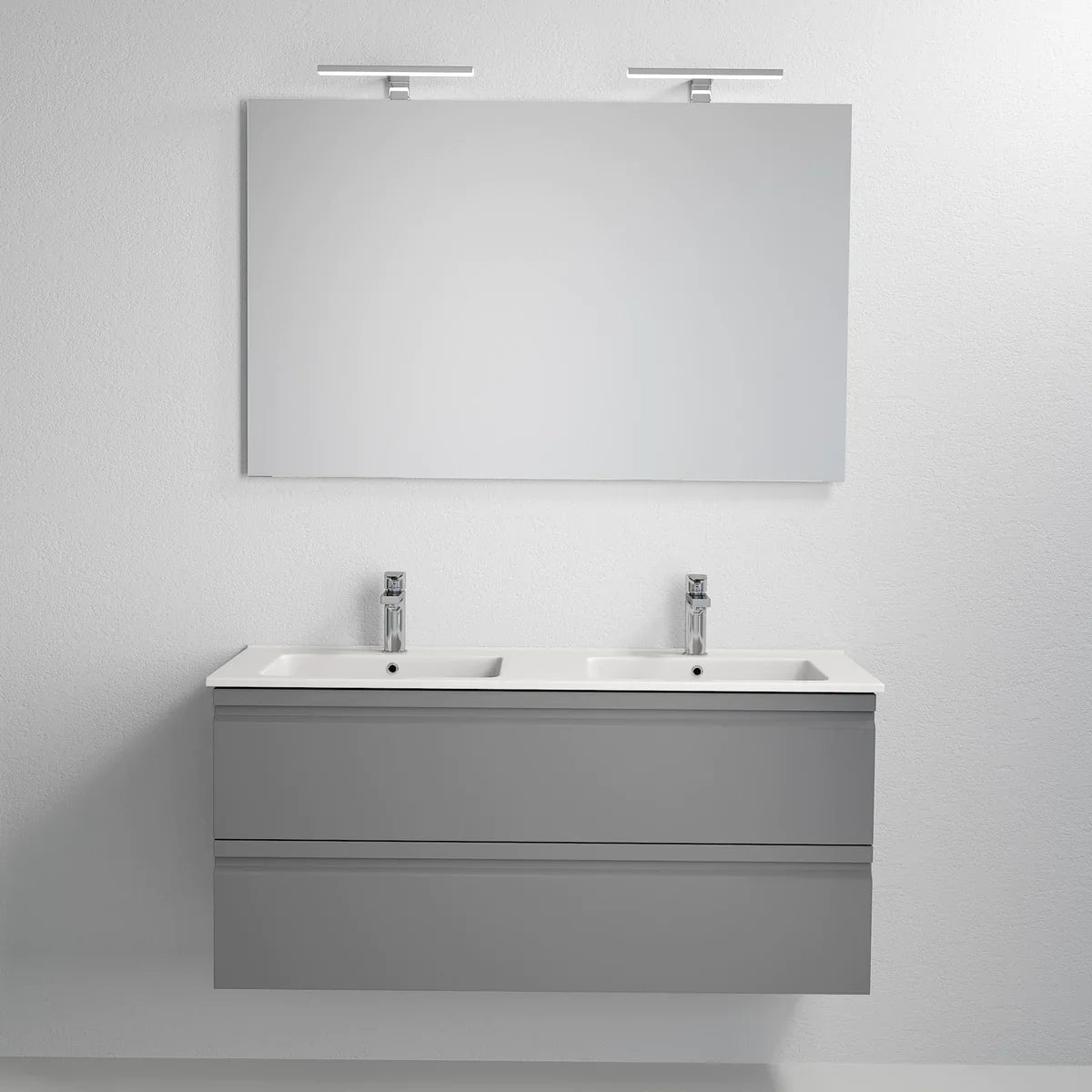 Klokkarvik Badrumsmöbel, Grå Matt - Tvättställsskåp - BATH DELUXE - PRESTIGE - 74 - 120 - 01 - 03 - 00 - BATHDELUXE SWEDEN