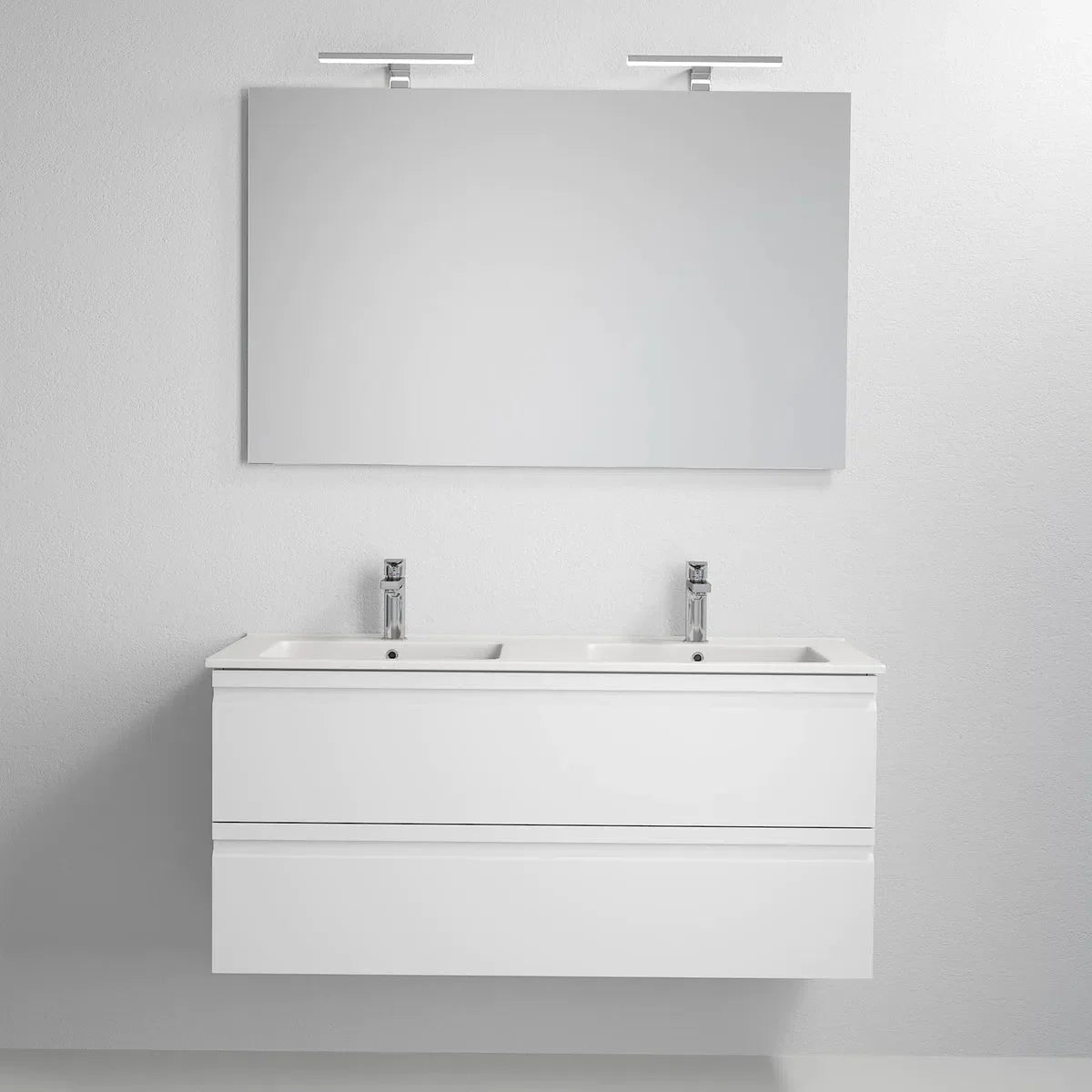 Klokkarvik Badrumsmöbel, Vit Högblank - Tvättställsskåp - BATH DELUXE - PRESTIGE - 74 - 120 - 01 - 11 - 00 - BATHDELUXE SWEDEN