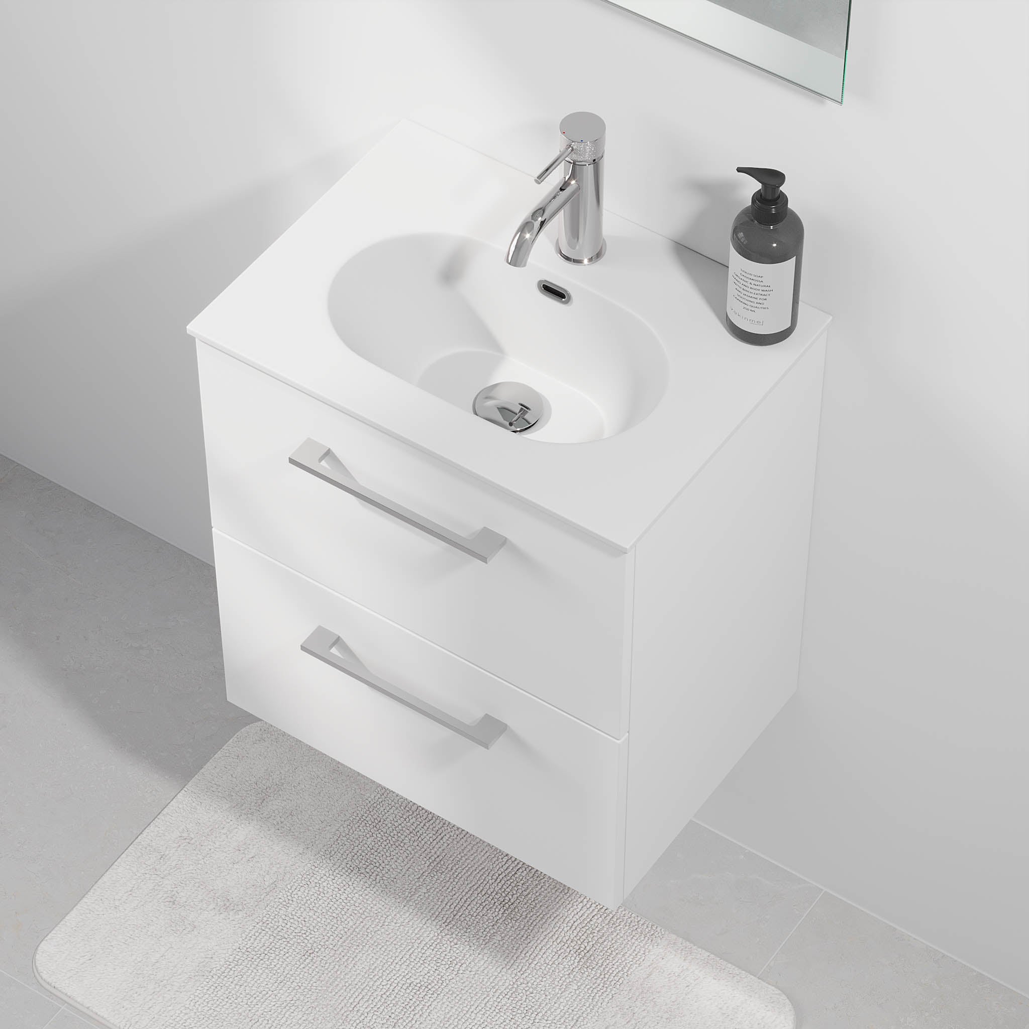 Harstad Badrumsmöbel Slimline, Vit Matt - Tvättställsskåp - BATH DELUXE - EXCLUSIVE - 75 - 050 - 72 - 01 - 41 - BATHDELUXE SWEDEN