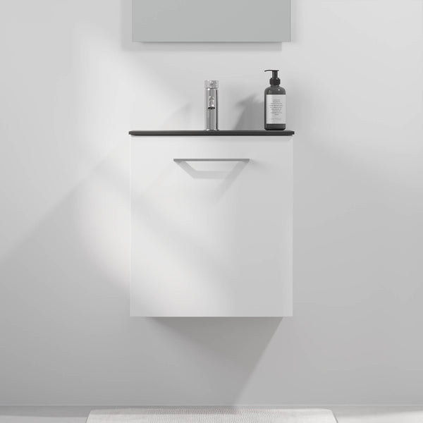 Horten Badrumsmöbel Slimline, Vit Matt - Tvättställsskåp - BATH DELUXE - EXCLUSIVE - 75 - 050 - 73 - 01 - 40 - BATHDELUXE SWEDEN