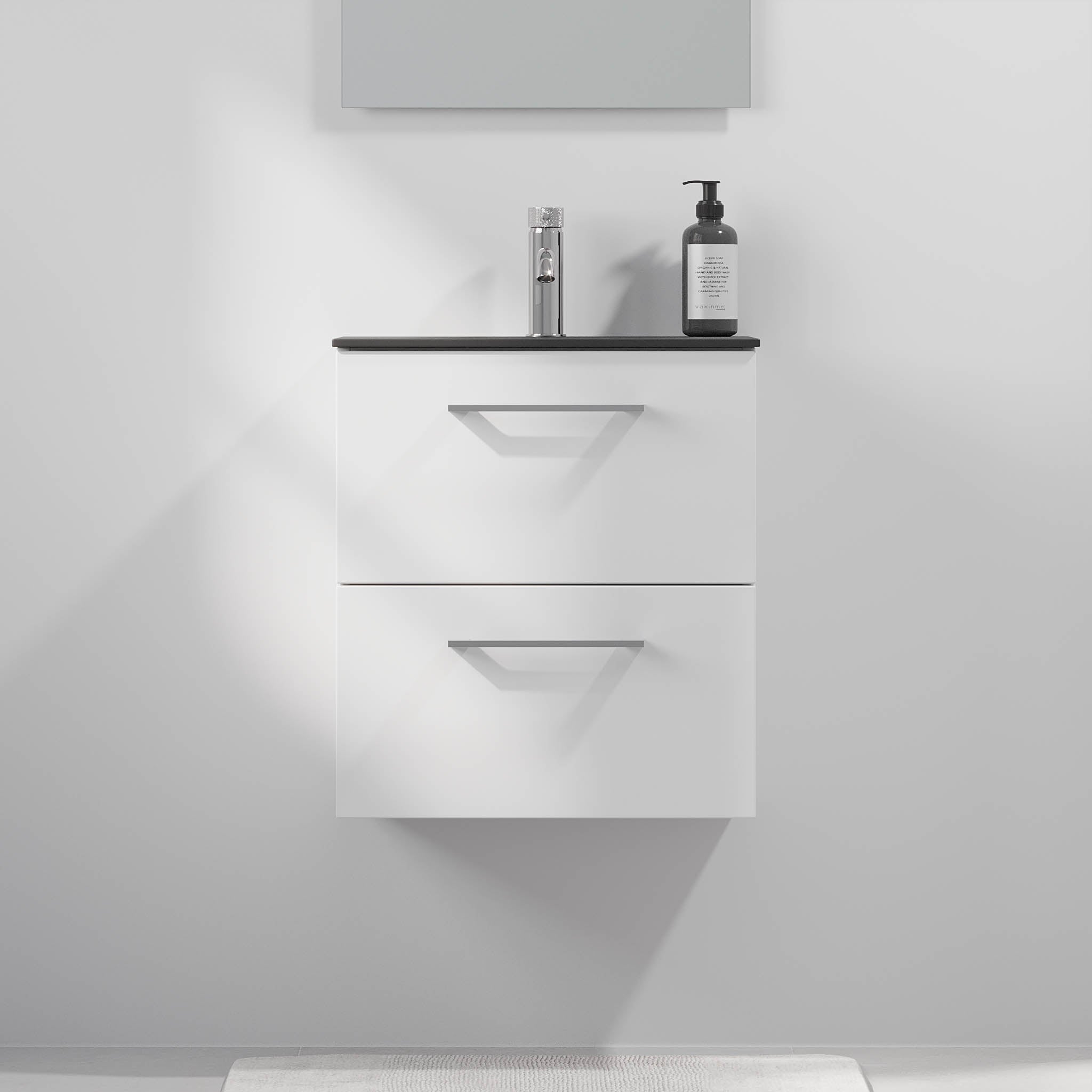 Horten Badrumsmöbel Slimline, Vit Matt - Tvättställsskåp - BATH DELUXE - EXCLUSIVE - 75 - 050 - 73 - 01 - 41 - BATHDELUXE SWEDEN