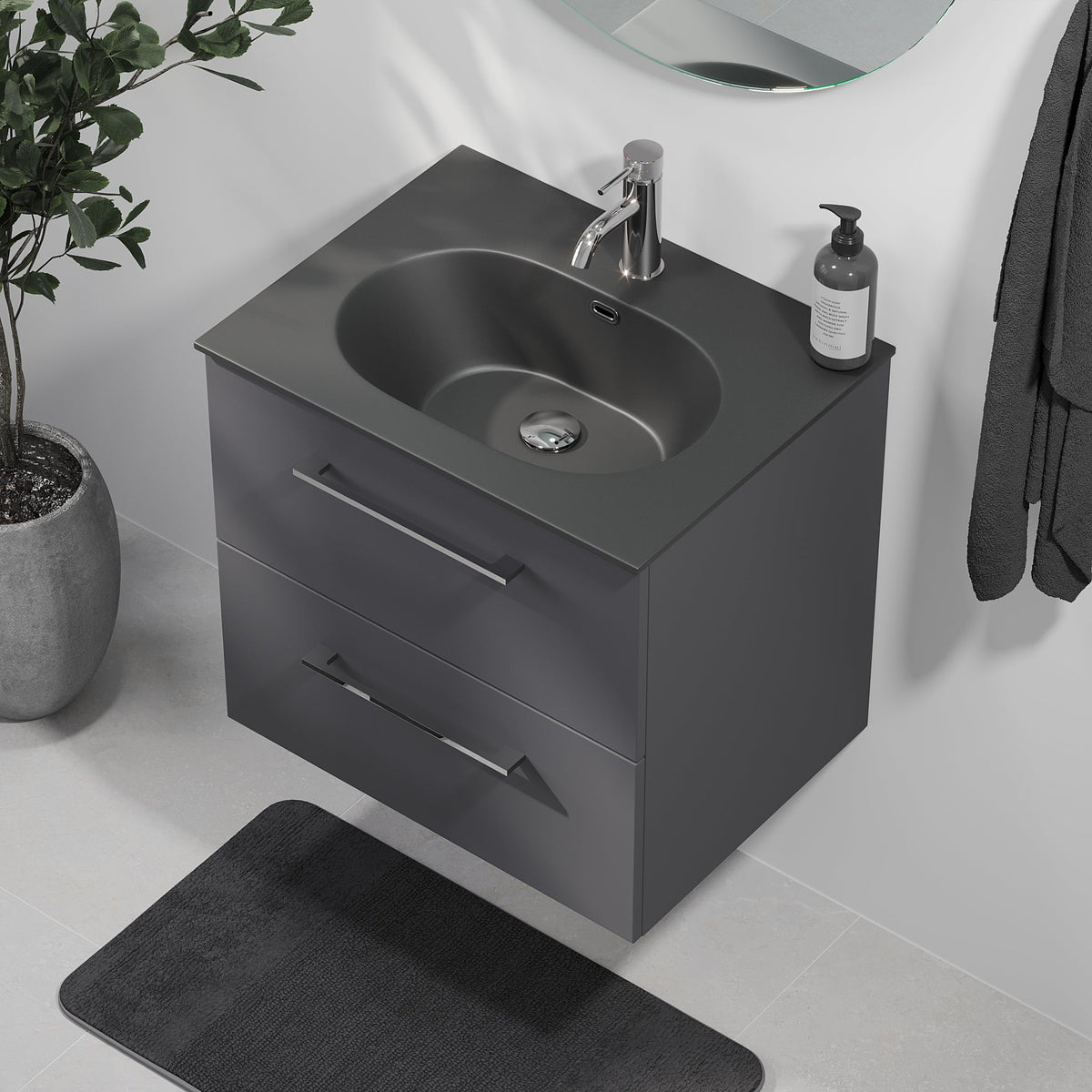 Horten, Furniture Set - Code, Grey Anthracite - 60 cm - MASTERSTORE - 8595677190885 - Furniture Set - Code - 75 - 060 - 60 - 43 - 41 - 8595677190885