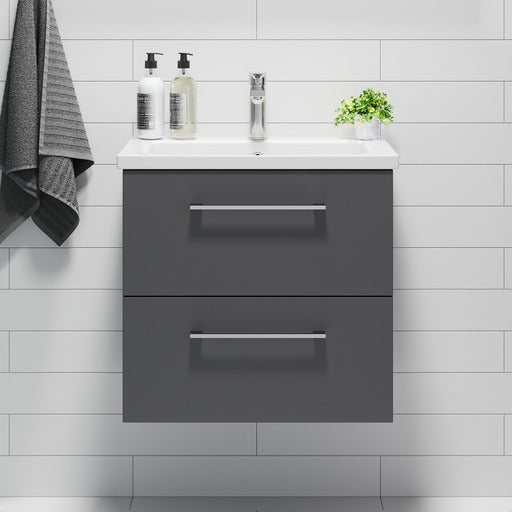 Melhus Badrumsmöbel, Antracitgrå - Tvättställsskåp - BATH DELUXE - EXCLUSIVE - 75 - 060 - 68 - 43 - 40 - BATHDELUXE SWEDEN