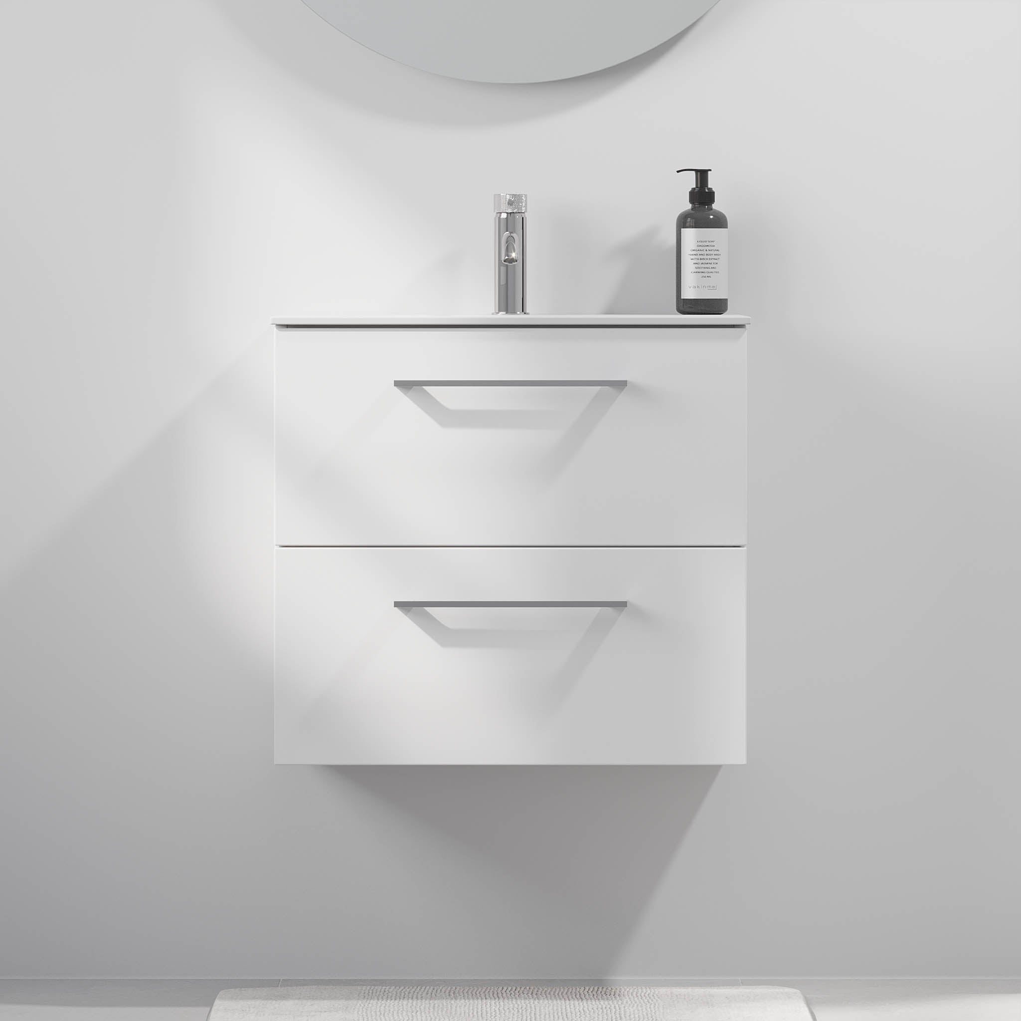 Hamar Badrumsmöbel Slimline, Matt Vit - Tvättställsskåp - BATH DELUXE - EXCLUSIVE - 75 - 060 - 71 - 01 - 41 - BATHDELUXE SWEDEN