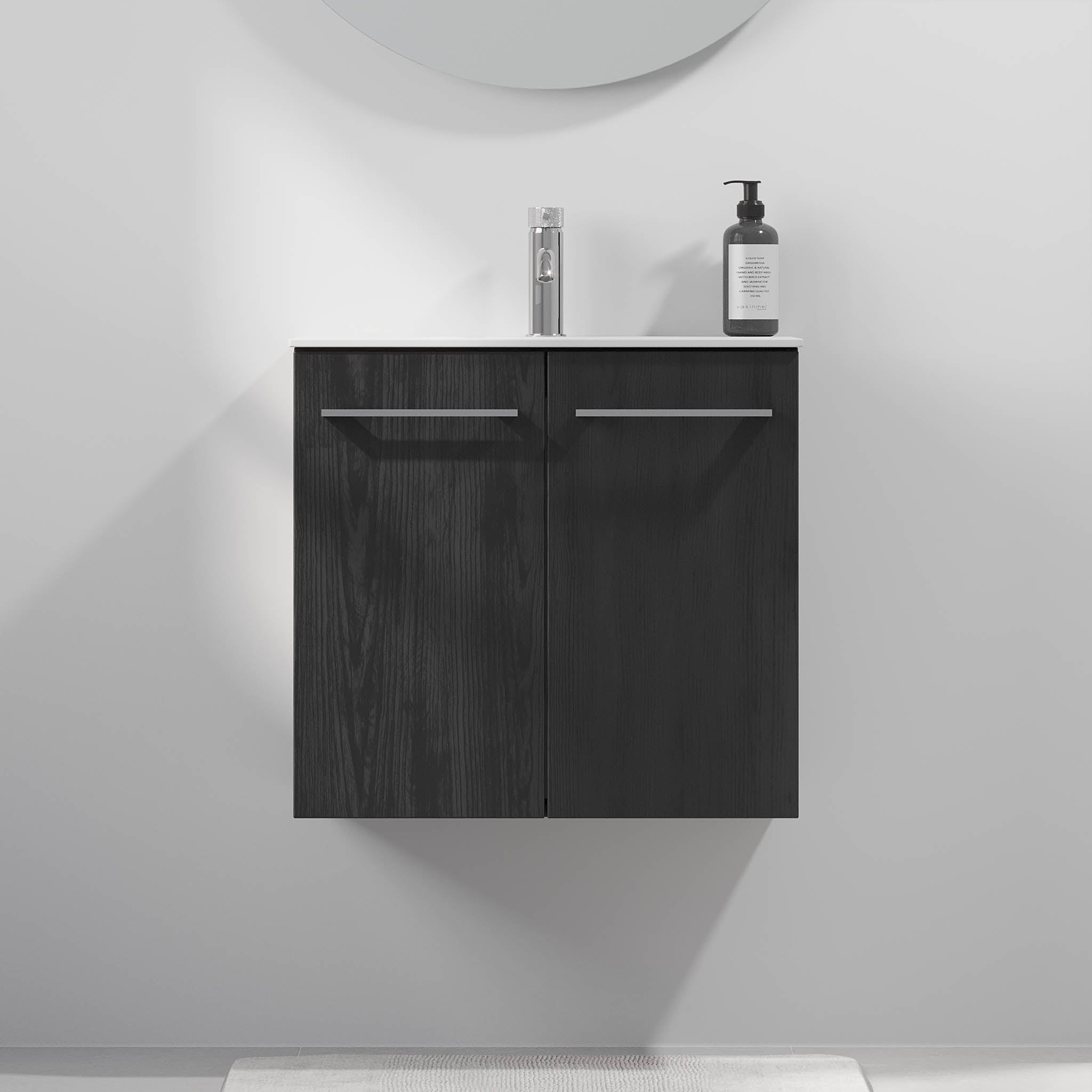 Hamar Badrumsmöbel Slimline, Svart Trä - Tvättställsskåp - BATH DELUXE - EXCLUSIVE - 75 - 060 - 71 - 22 - 40 - BATHDELUXE SWEDEN