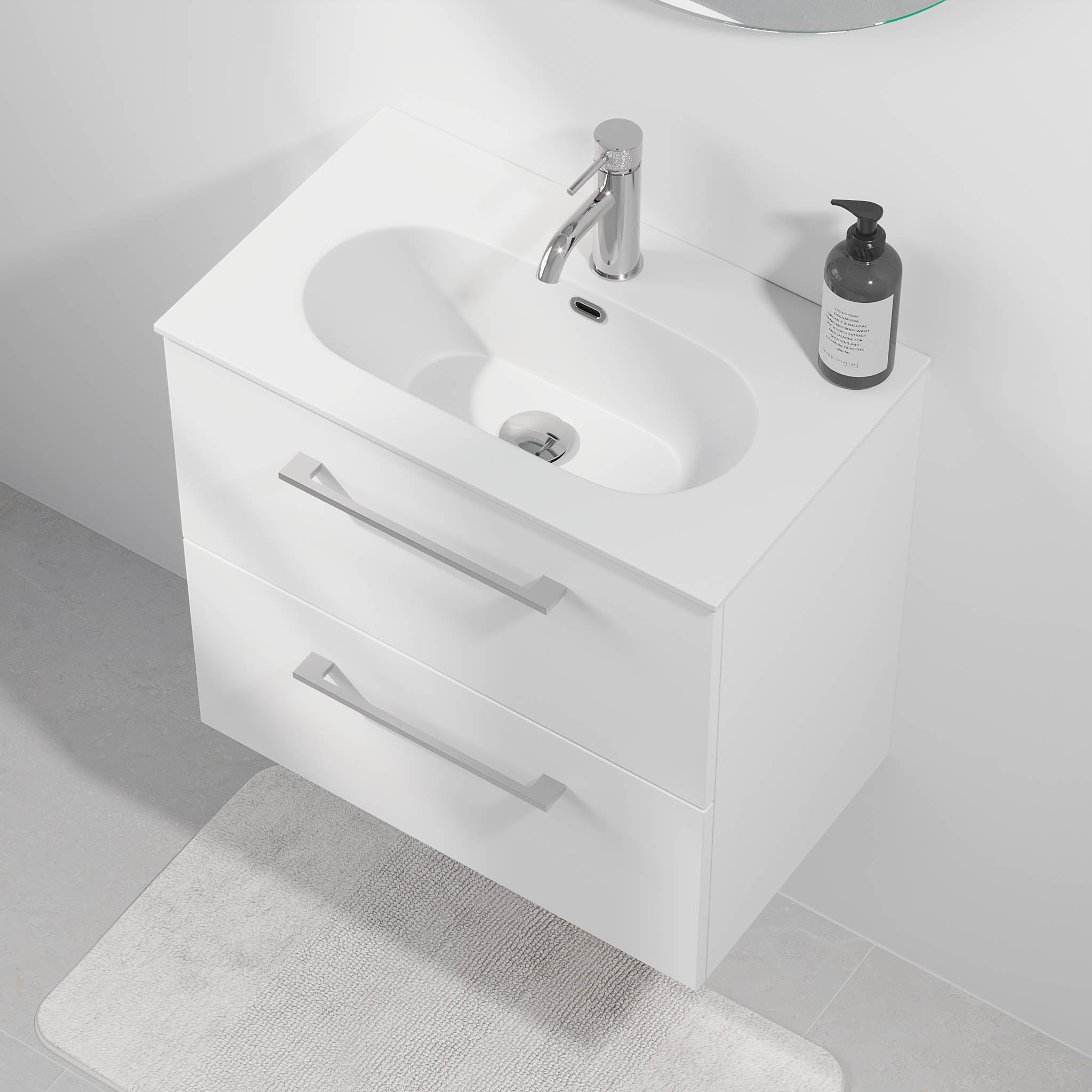 Harstad Badrumsmöbel Slimline, Vit Matt - Tvättställsskåp - BATH DELUXE - EXCLUSIVE - 75 - 060 - 72 - 01 - 41 - BATHDELUXE SWEDEN