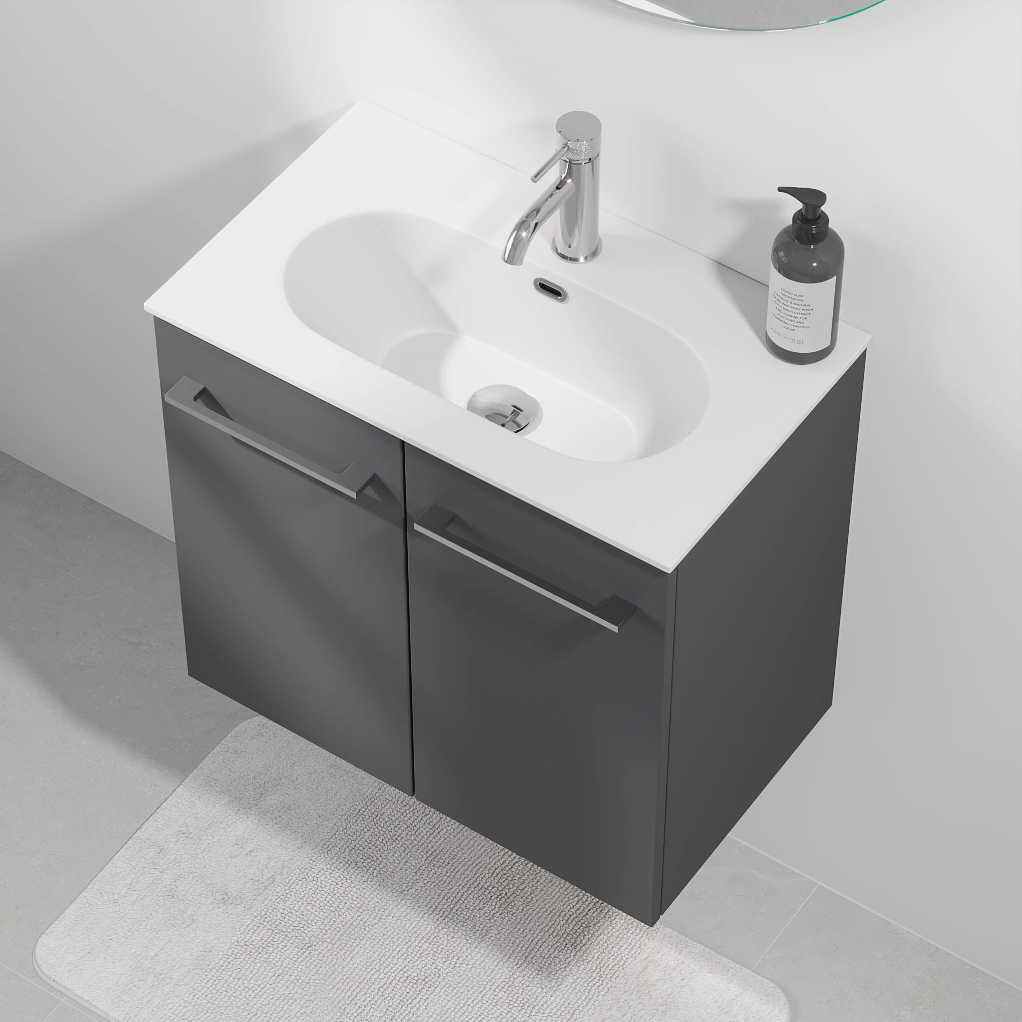 Harstad Badrumsmöbel Slimline, Antracitgrå - Tvättställsskåp - BATH DELUXE - EXCLUSIVE - 75 - 060 - 72 - 43 - 40 - BATHDELUXE SWEDEN