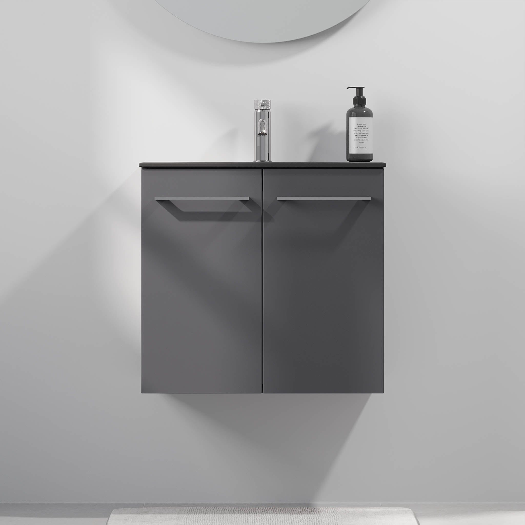 Horten Badrumsmöbel Slimline, Antracitgrå - Tvättställsskåp - BATH DELUXE - EXCLUSIVE - 75 - 060 - 73 - 43 - 40 - BATHDELUXE SWEDEN