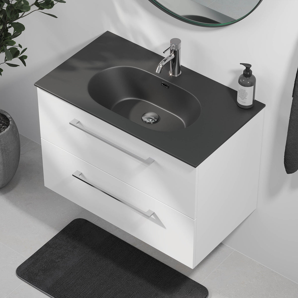 Horten, Furniture Set - Code, White Mat - 80 cm - MASTERSTORE - 8595677190991 - Furniture Set - Code - 75 - 080 - 60 - 01 - 40 - 8595677190991
