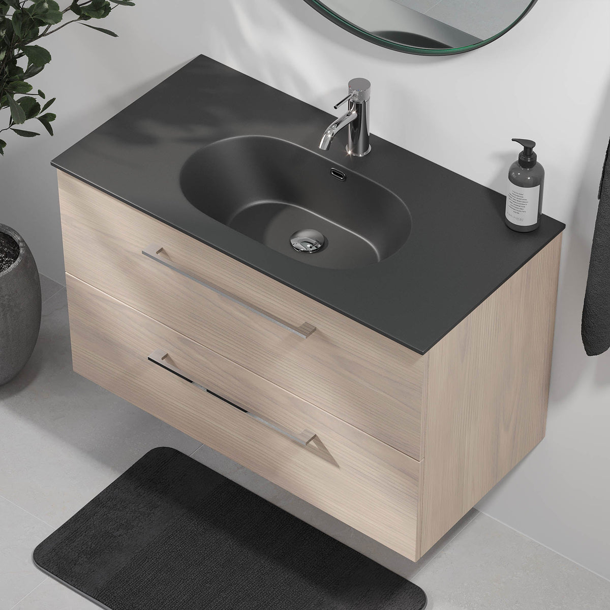 Horten, Furniture Set - Code, Grey Wood - 90 cm - MASTERSTORE - 8595677192124 - Furniture Set - Code - 75 - 090 - 60 - 33 - 40 - 8595677192124