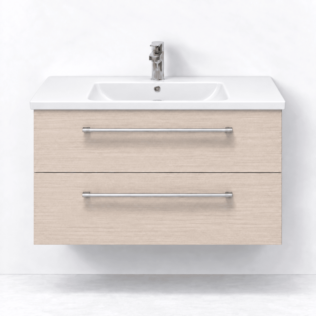 Badrumsmöbel med klassiska Fronter - 80x46x58 cm - antracitgrå - vit Porslin tvättställ - Viggo - Tvättställsskåp - Bath Deluxe - 75-100-68-33-50 - BATHDELUXE SWEDEN