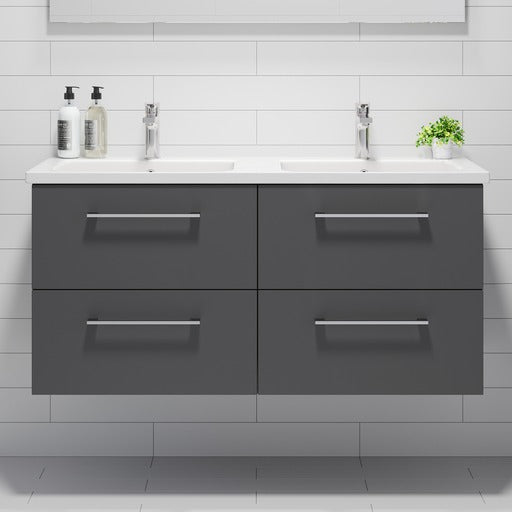 Melhus Badrumsmöbel, Antracitgrå - Tvättställsskåp - BATH DELUXE - EXCLUSIVE - 75 - 120 - 68 - 43 - 41 - BATHDELUXE SWEDEN