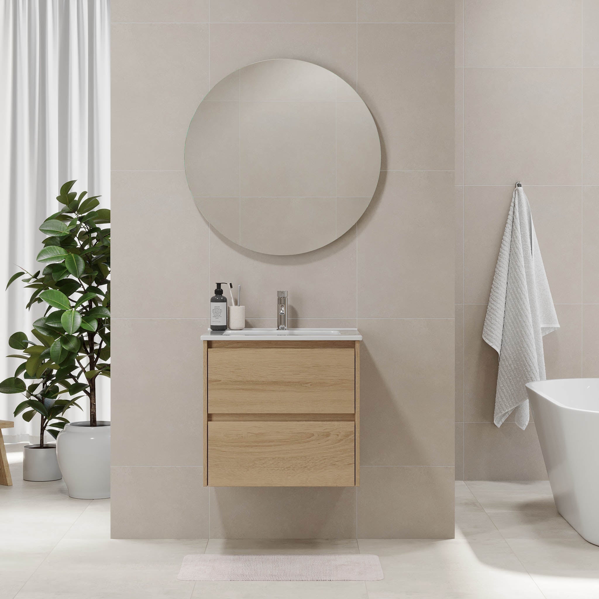 Molde Badrumsmöbel, Ek - Tvättställsskåp - BATH DELUXE - EXCLUSIVE - 77 - 060 - 11 - 86 - 00 - BATHDELUXE SWEDEN