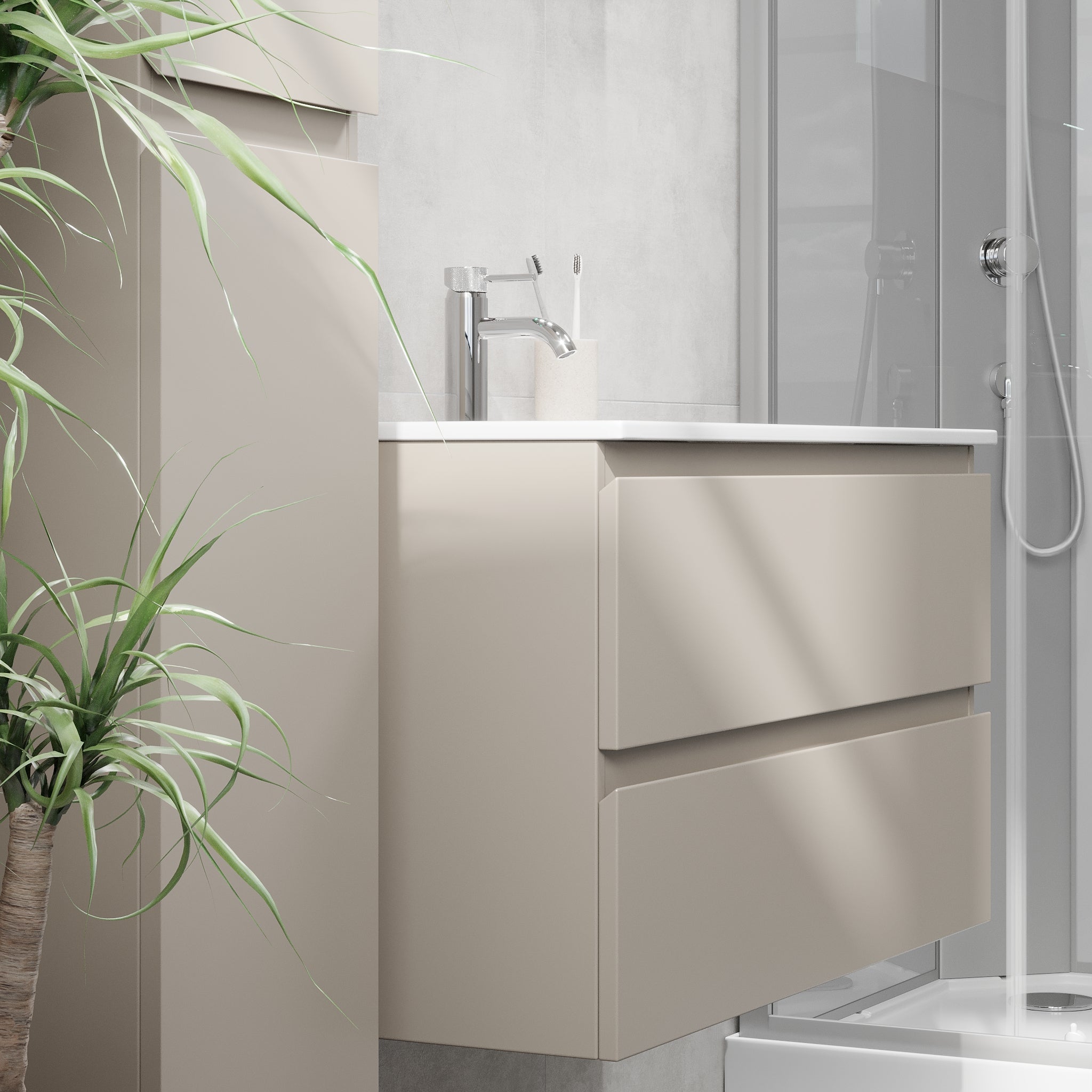 Kenwood, Möbelset - Handfat &amp; Skåp, Marakesh - 61 cm - Möbelset - Kod - BATH DELUXE - BASIC - 80-060-04-29-01 - BATHDELUXE SWEDEN