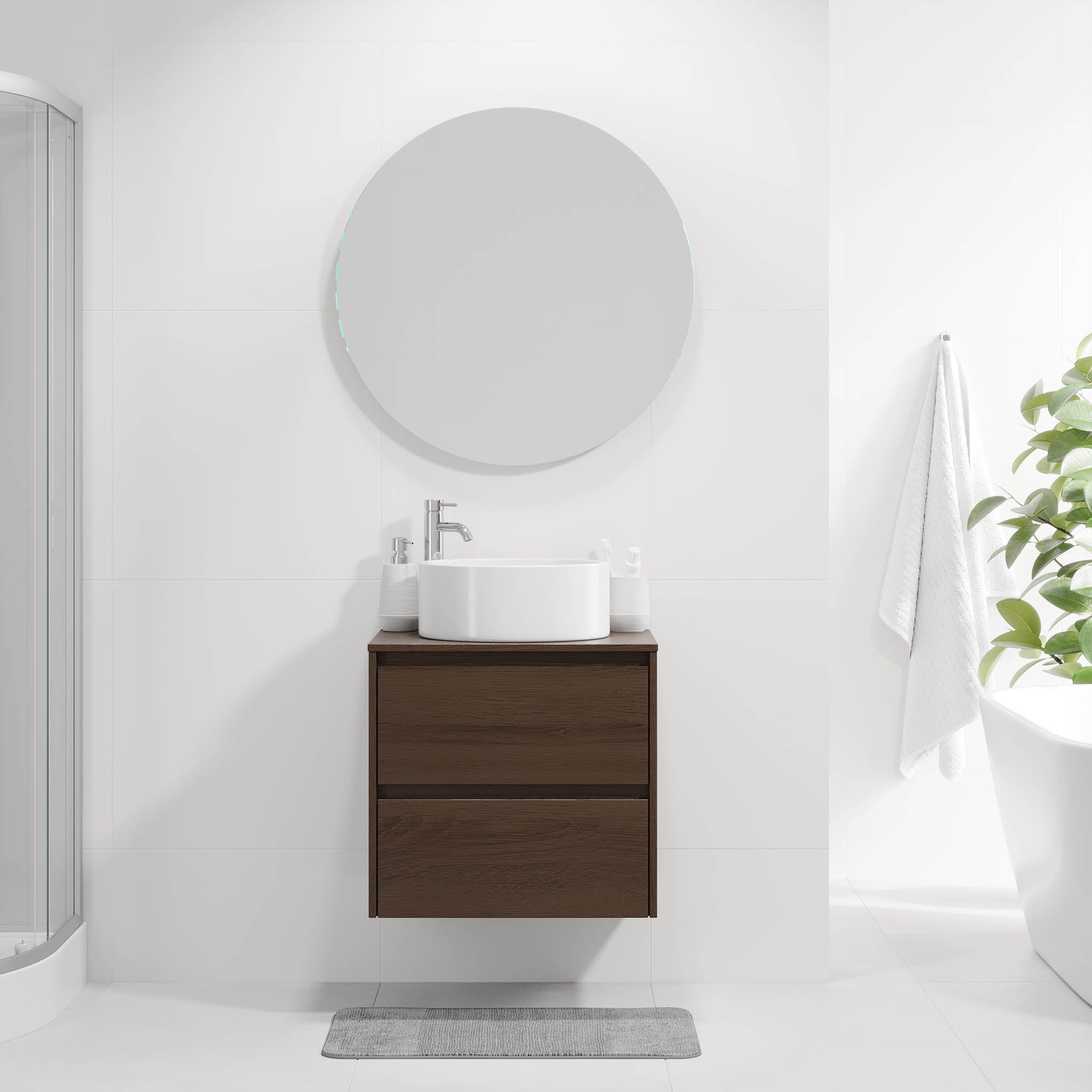 Lofoten Badrumsmöbel, Valnöt - Tvättställsskåp - BATH DELUXE - EXCLUSIVE - 83 - 060 - 42 - 84 - 40 - BATHDELUXE SWEDEN