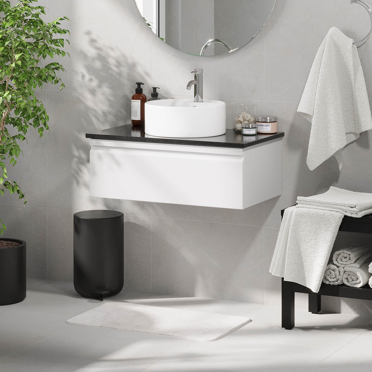 Mirage, Furniture Set - Code, White Mat - 80 cm - MASTERSTORE - 8595677192605 - Furniture Set - Code - 89 - 080 - 03 - 01 - 41 - 8595677192605
