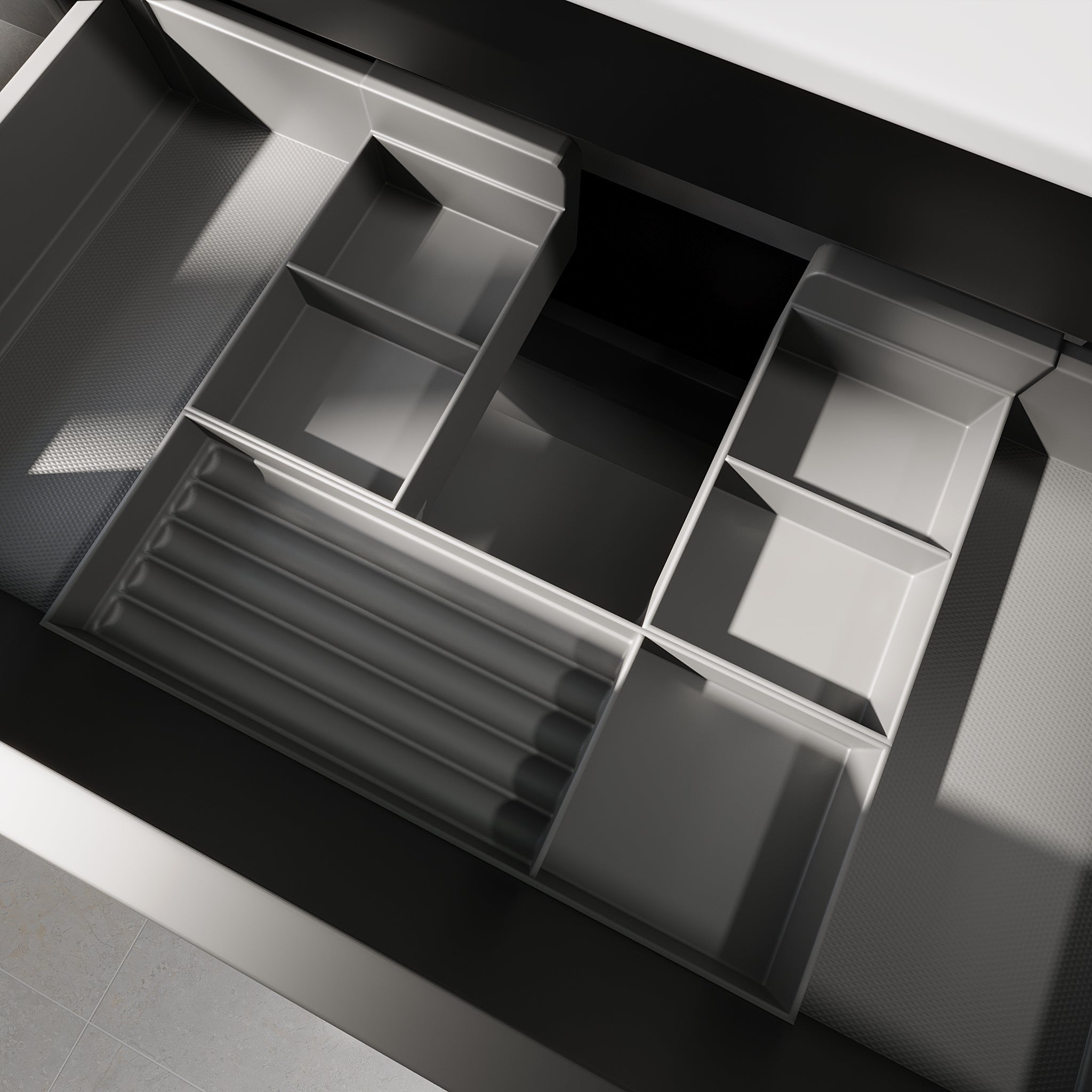 Mirage, Möbelset - Handfat &amp; Skåp, Svart Matta - 80 cm - Möbelset - Kod - BATH DELUXE - PRESTIGE - 89-080-03-02-40 - BATHDELUXE SWEDEN