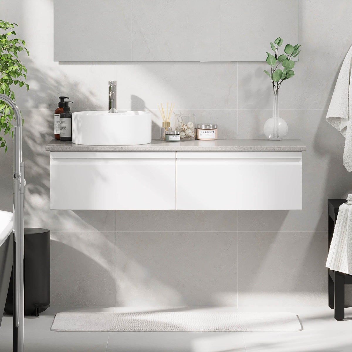 Mirage, Furniture Set - Code, White Mat - 120 cm - MASTERSTORE - 8595677192636 - Furniture Set - Code - 89 - 120 - 03 - 01 - 40 - 8595677192636