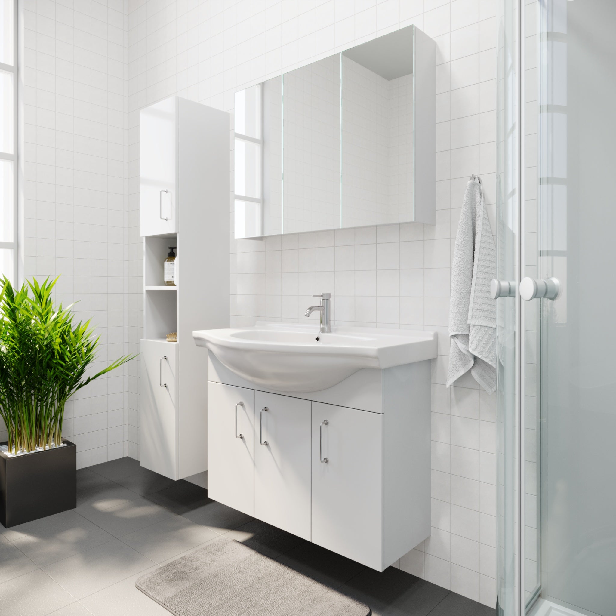 Irvington Badrumsmöbel - Tvättställsskåp - BATH DELUXE - BASIC - 95 - 090 - 01 - 11 - 01 - BATHDELUXE SWEDEN