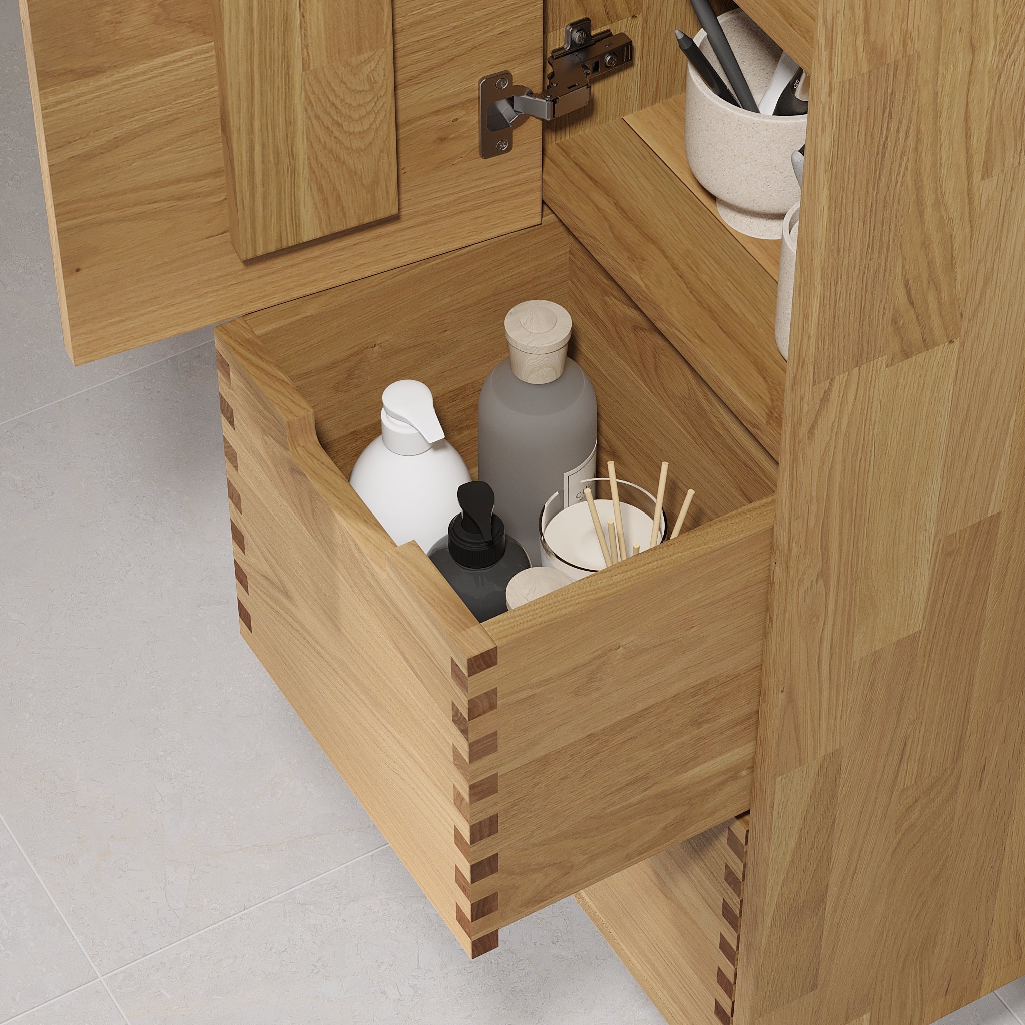 Troldeskoven, Möbelset - Högskåp, Ek - 35 cm - Möbelset - Kod - BATH DELUXE - PRESTIGE - 96-035-56-86-42 - BATHDELUXE SWEDEN