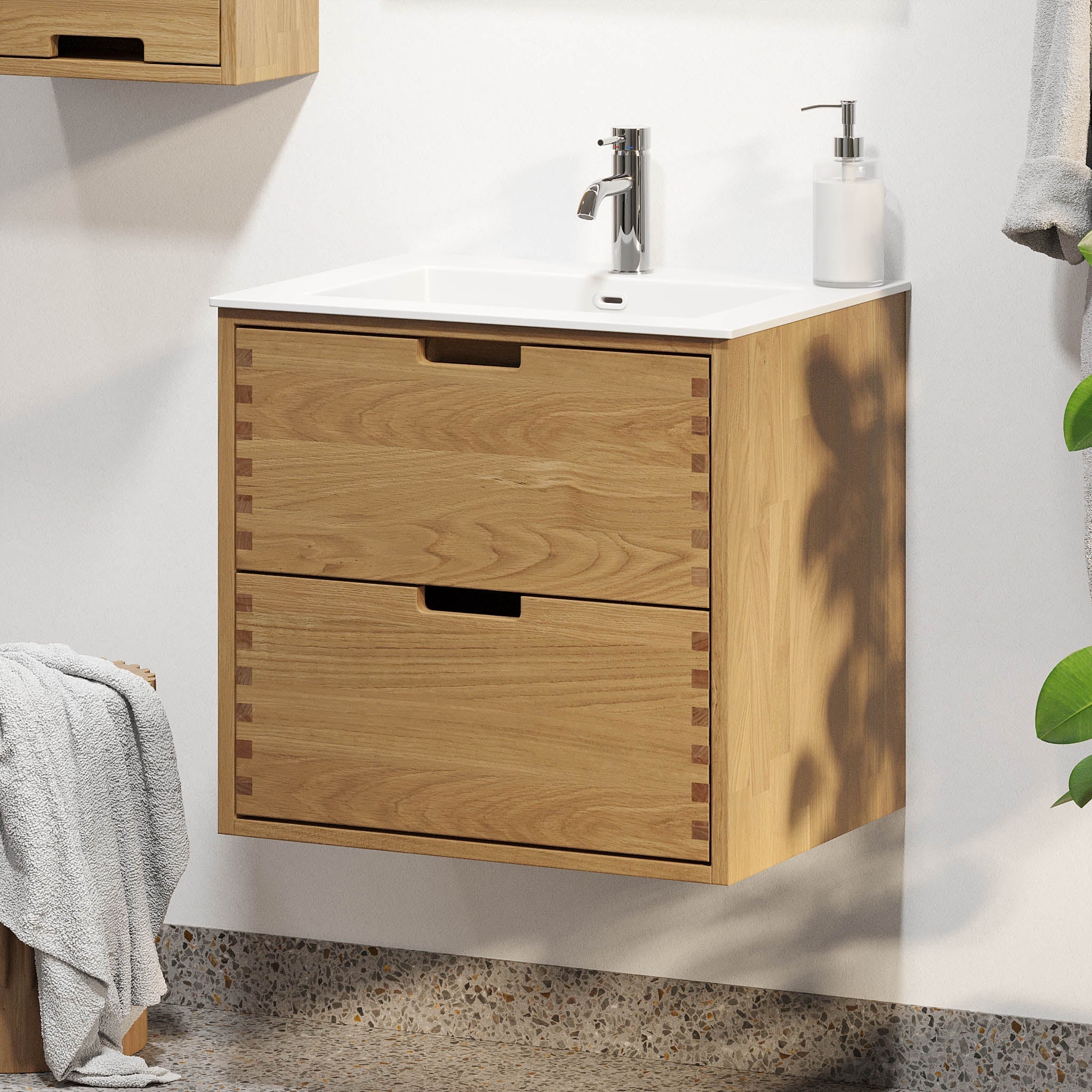 Egeskov, Furniture Set - Basin & Cabinet, Oak - 60 cm - MASTERSTORE - 8595677194005 - Furniture Set - Code - 96-060-52-86-40 - 8595677194005