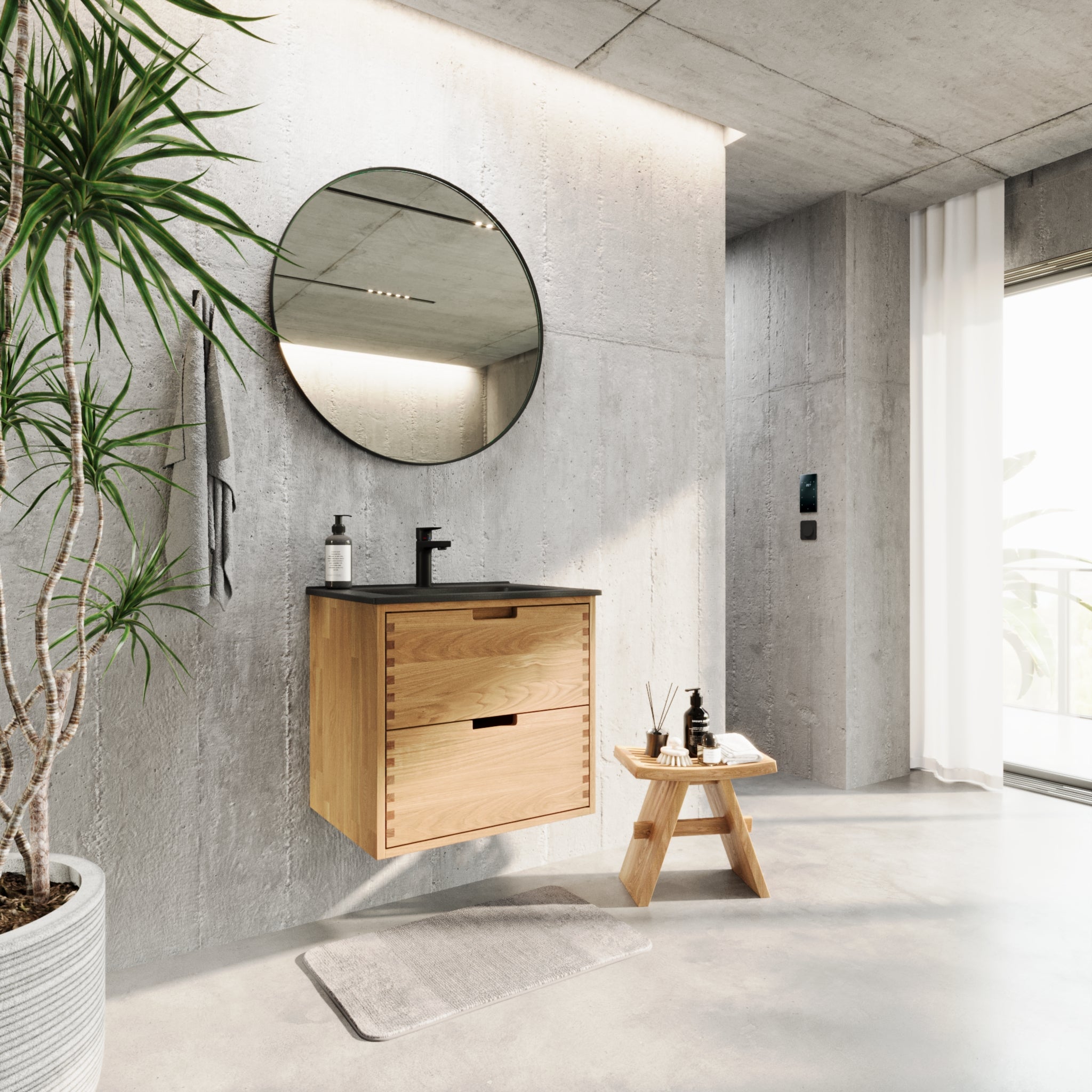 Troldeskoven Badrumsmöbel, Ek - Badrumsmöbel - BATH DELUXE - PRESTIGE - 96 - 060 - 56 - 86 - 40 - BATHDELUXE SWEDEN