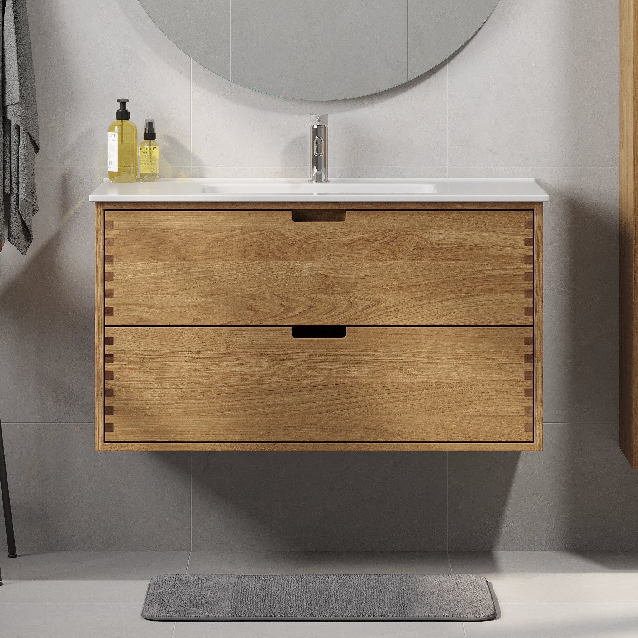 Gribskov Badrumsmöbel, Ek - Badrumsmöbel - BATH DELUXE - PRESTIGE - 96 - 100 - 54 - 86 - 40 - BATHDELUXE SWEDEN