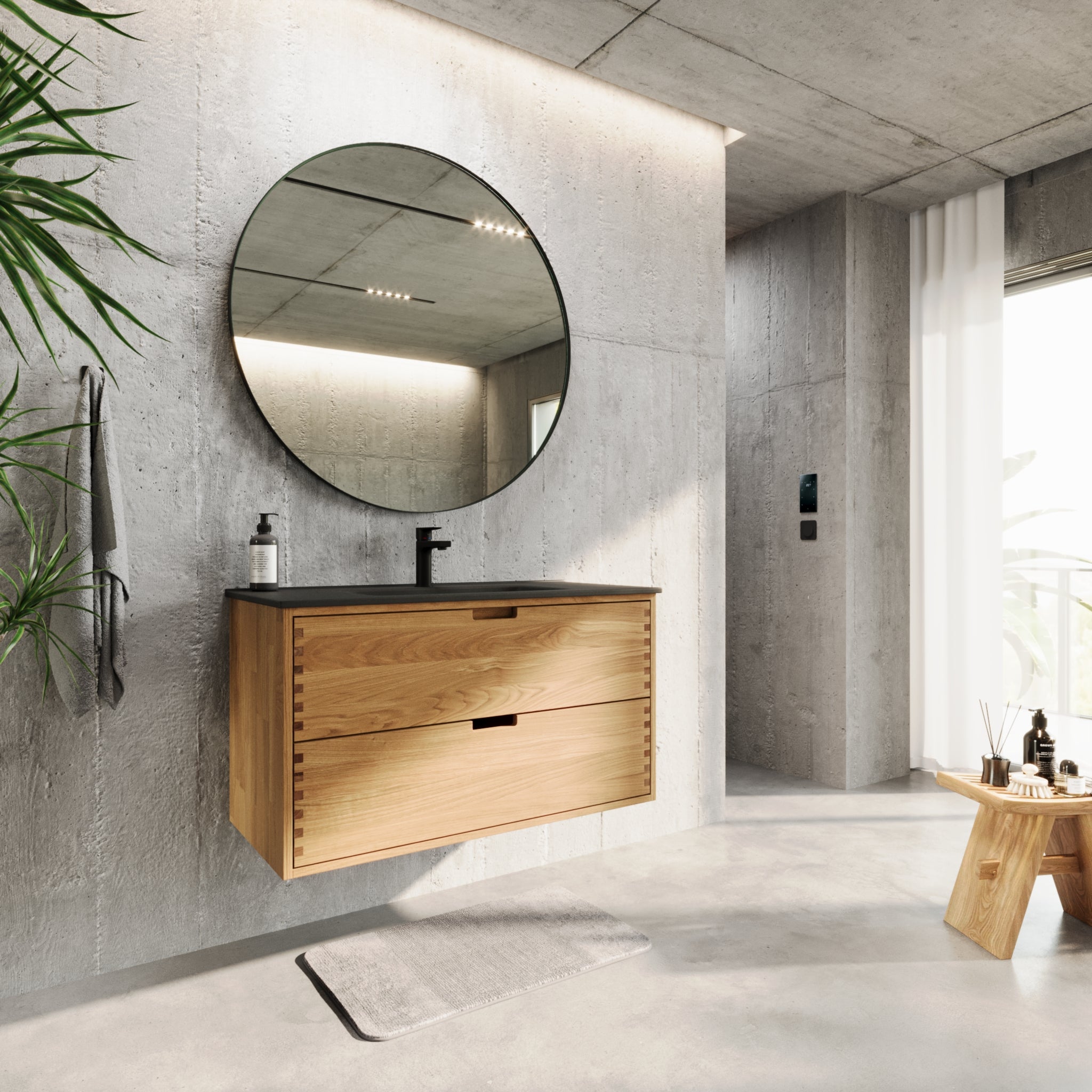 Troldeskoven Badrumsmöbel, Ek - Badrumsmöbel - BATH DELUXE - PRESTIGE - 96 - 100 - 56 - 86 - 40 - BATHDELUXE SWEDEN