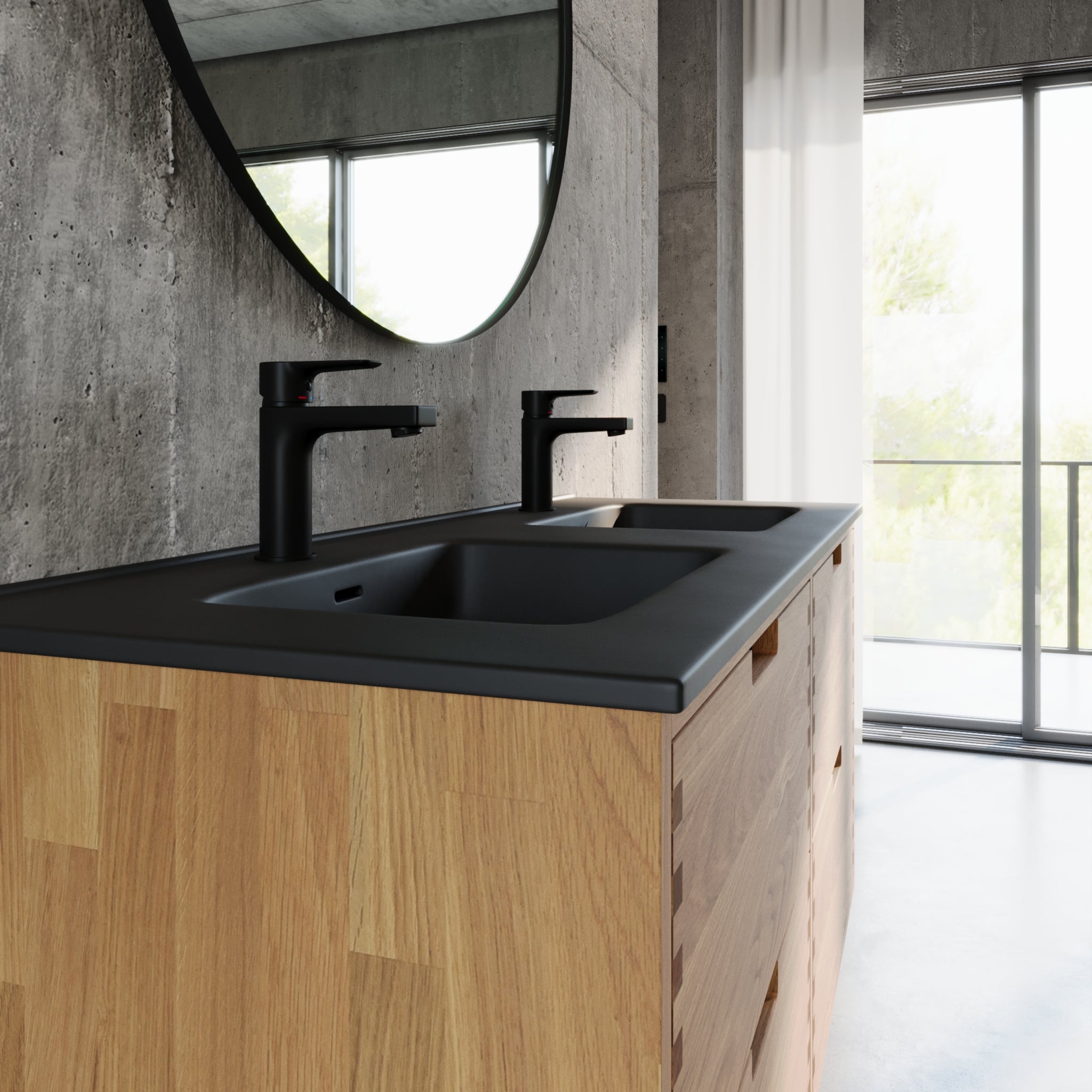 Troldeskoven Badrumsmöbel, Ek - Badrumsmöbel - BATH DELUXE - PRESTIGE - 96 - 120 - 56 - 86 - 40 - BATHDELUXE SWEDEN