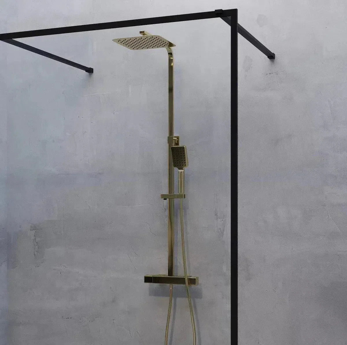Næsby Takduschset m/Termostat blandare och 25 cm takdusch, 150 C/C