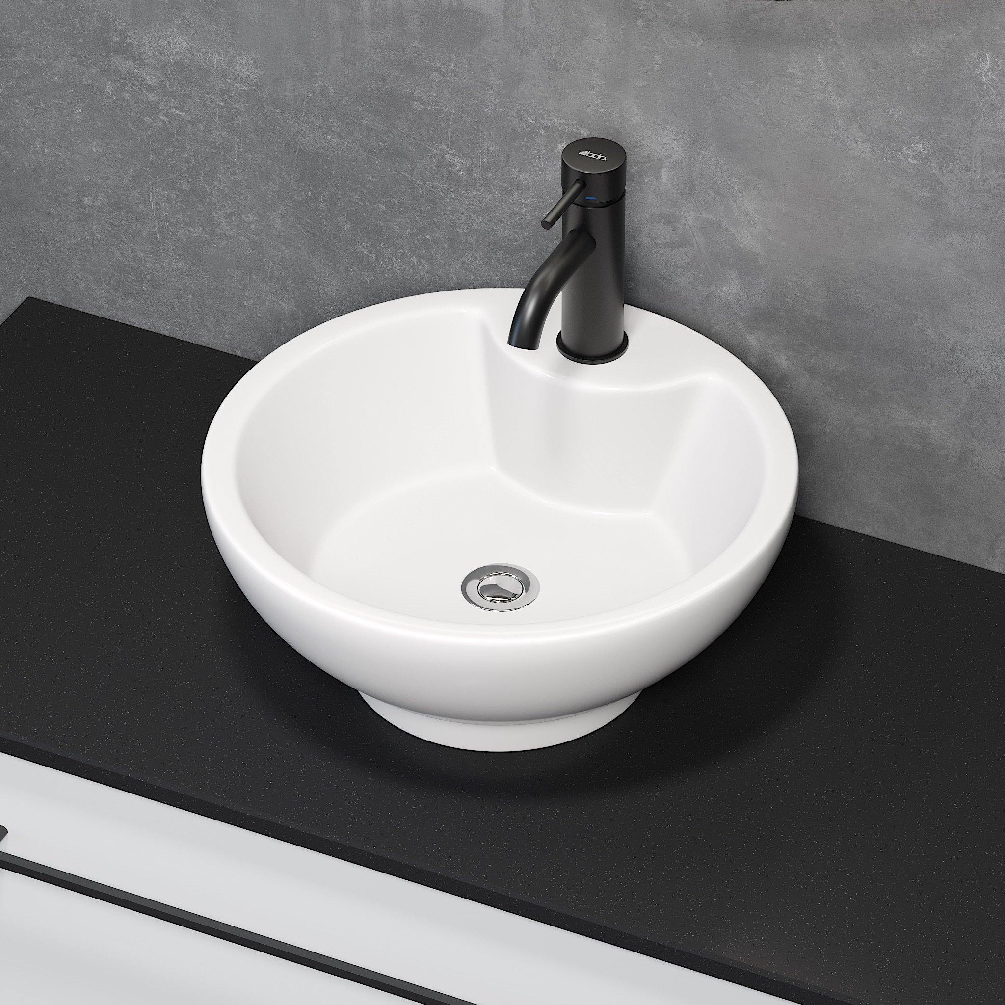 Drammen Fristående Tvättställ, Vitt - Handfat - BATH DELUXE - EXCLUSIVE - 06 - 045 - 11 - 11 - 00 - BATHDELUXE SWEDEN