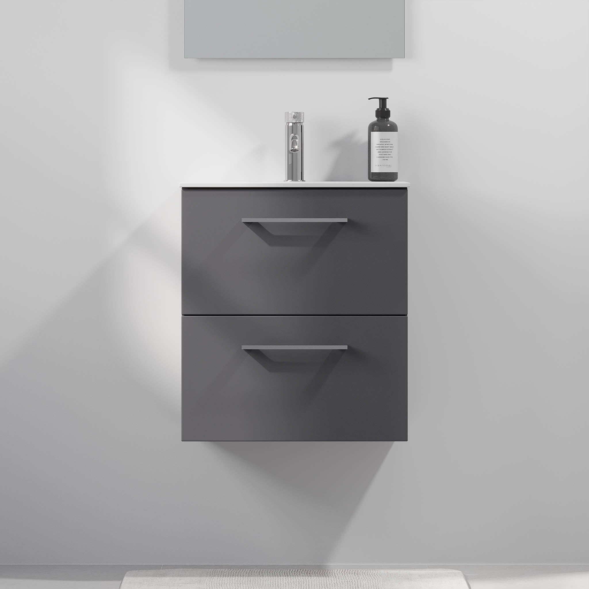 Hamar Badrumsmöbel Slimline, Antracitgrå - Tvättställsskåp - BATH DELUXE - EXCLUSIVE - 75 - 050 - 71 - 43 - 41 - BATHDELUXE SWEDEN