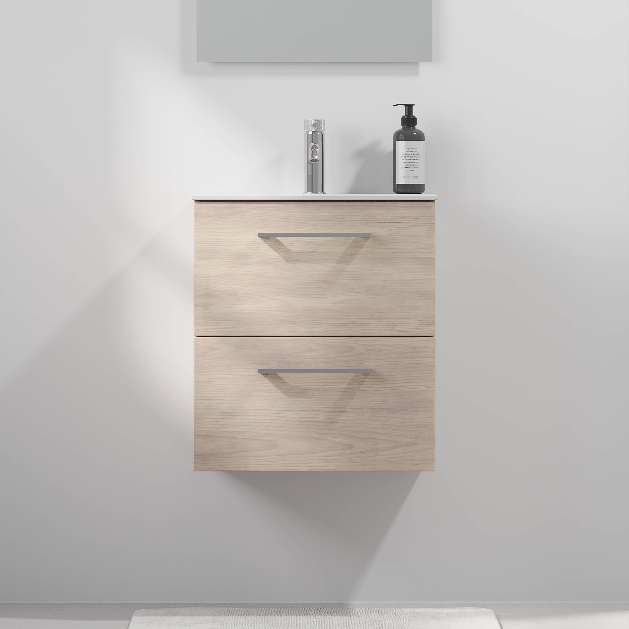 Hamar Badrumsmöbel Slimline, Ljust Trä - Tvättställsskåp - BATH DELUXE - EXCLUSIVE - 75 - 050 - 71 - 33 - 41 - BATHDELUXE SWEDEN