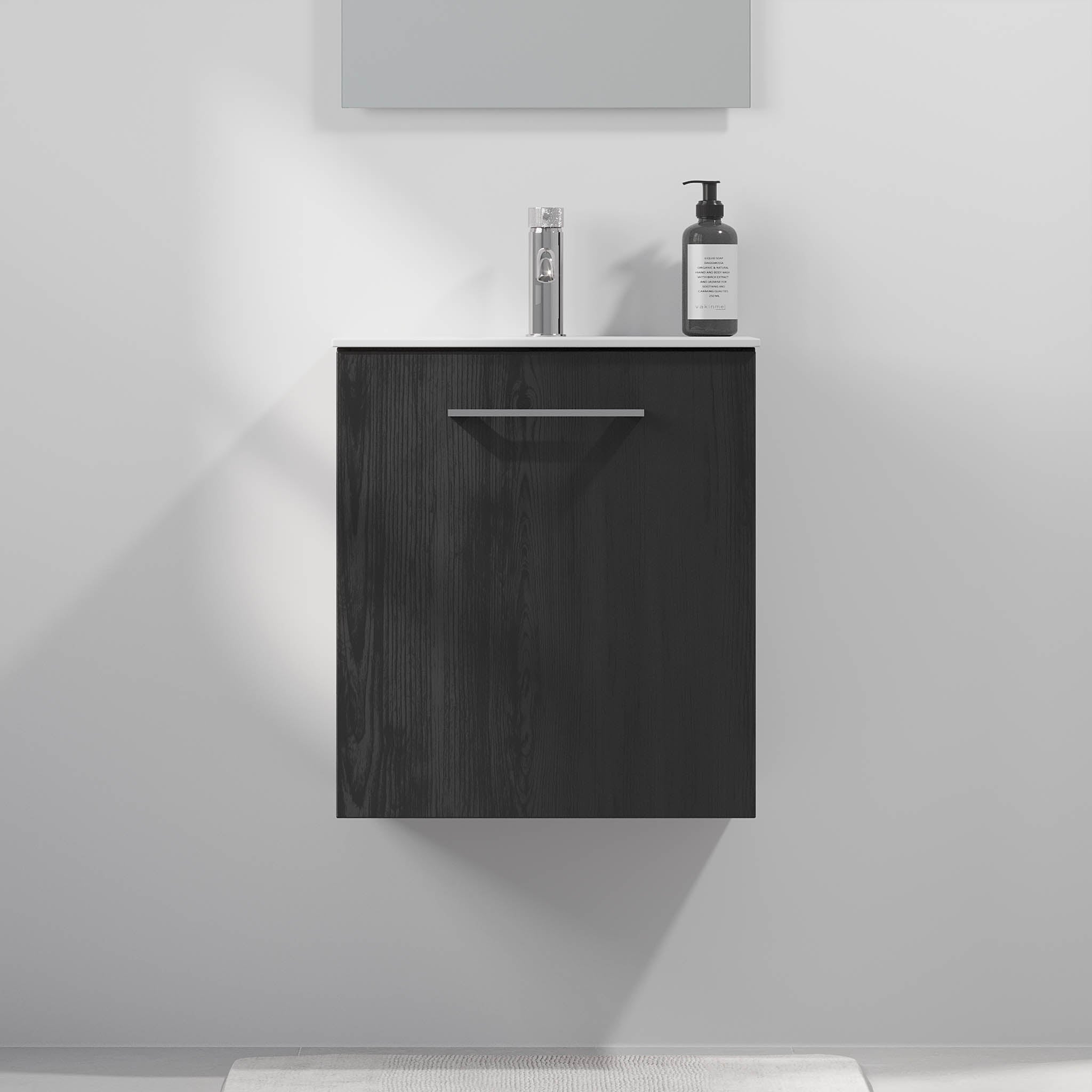 Harstad Badrumsmöbel Slimline, Svart Trä - Tvättställsskåp - BATH DELUXE - EXCLUSIVE - 75 - 050 - 72 - 22 - 40 - BATHDELUXE SWEDEN
