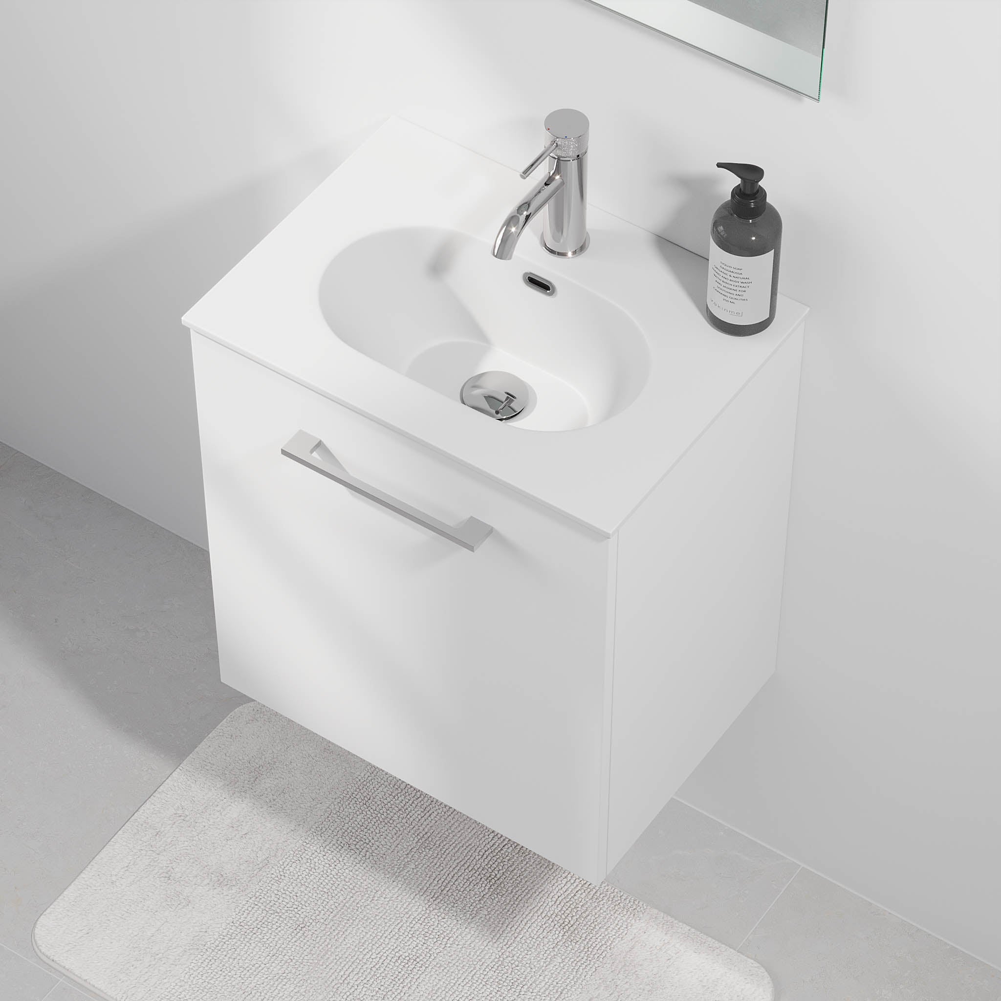 Harstad Badrumsmöbel Slimline, Vit Matt - Tvättställsskåp - BATH DELUXE - EXCLUSIVE - 75 - 050 - 72 - 01 - 40 - BATHDELUXE SWEDEN
