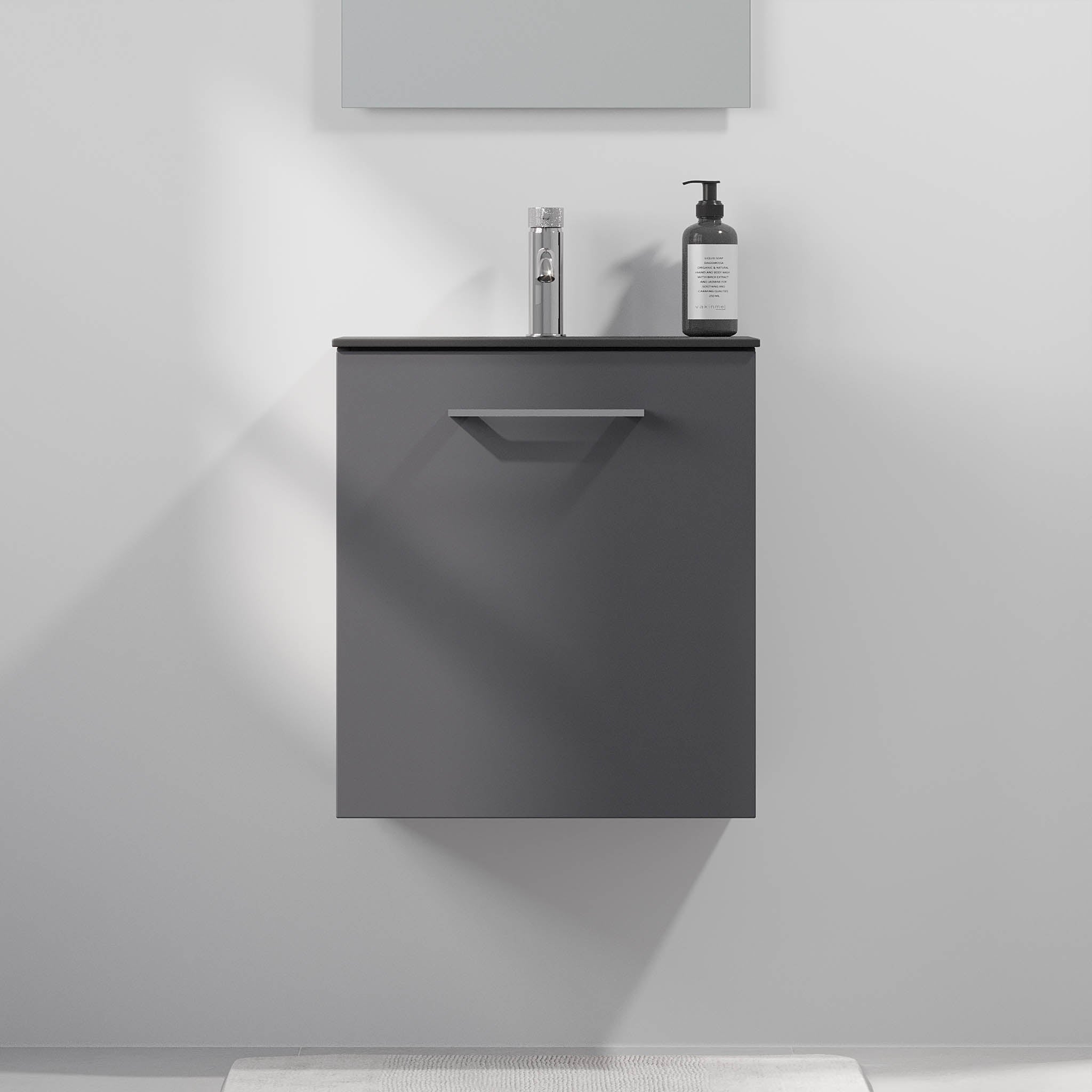 Horten Badrumsmöbel Slimline, Antracitgrå - Tvättställsskåp - BATH DELUXE - EXCLUSIVE - 75 - 050 - 73 - 43 - 40 - BATHDELUXE SWEDEN