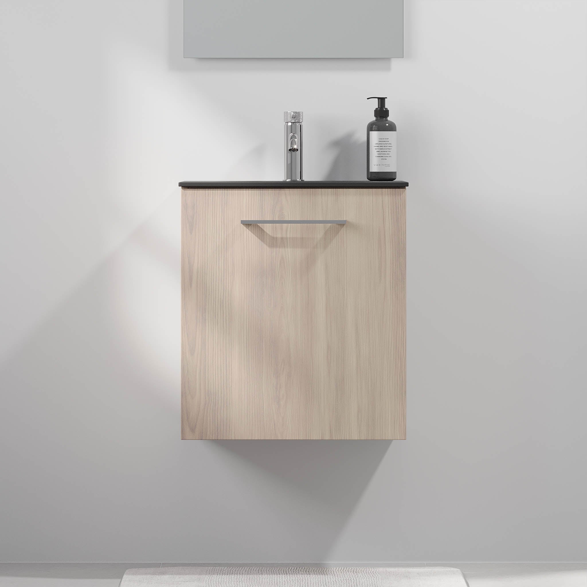 Horten Badrumsmöbel Slimline, Ljus Trä - Tvättställsskåp - BATH DELUXE - EXCLUSIVE - 75 - 050 - 73 - 33 - 40 - BATHDELUXE SWEDEN