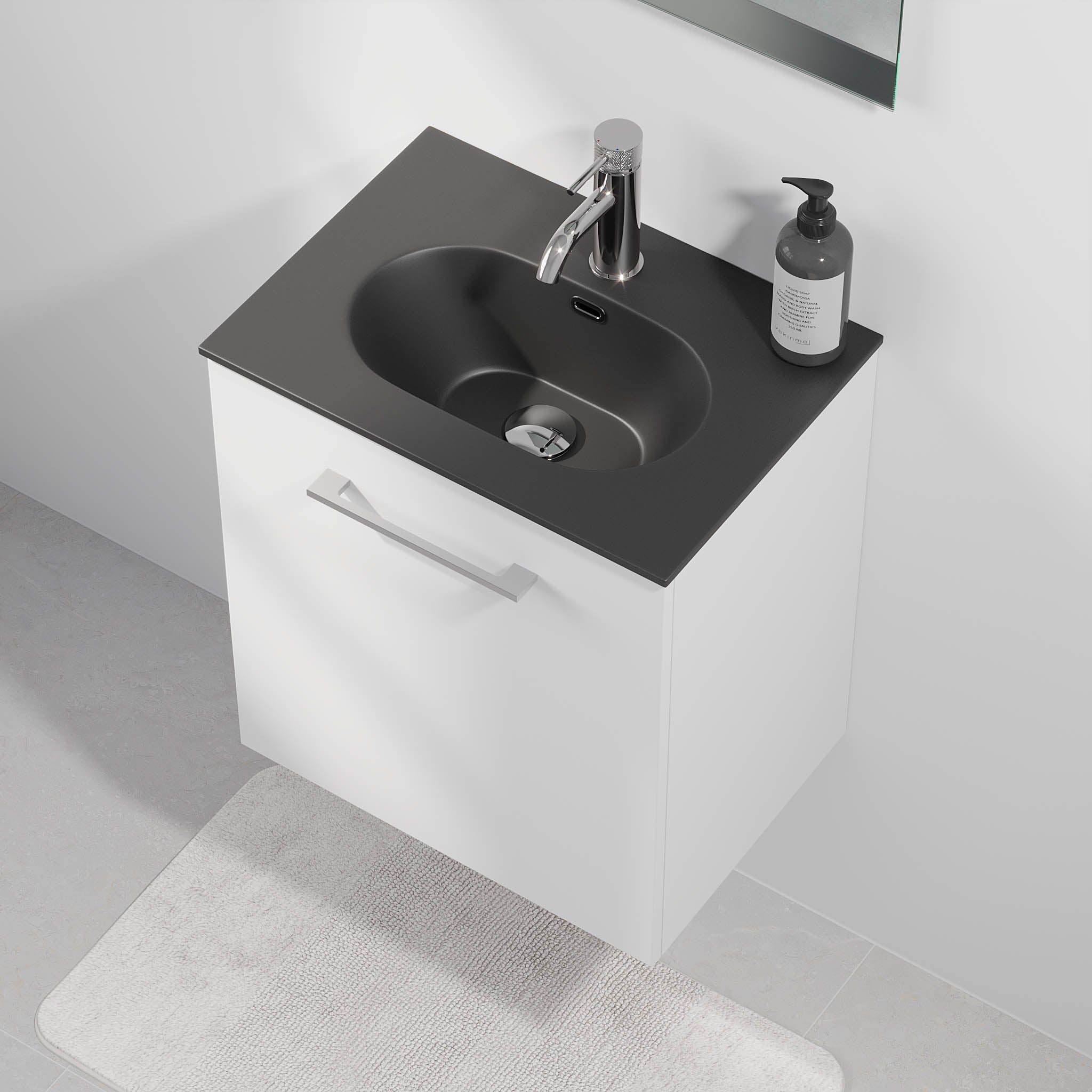 Horten Badrumsmöbel Slimline, Vit Matt - Tvättställsskåp - BATH DELUXE - EXCLUSIVE - 75 - 050 - 73 - 01 - 40 - BATHDELUXE SWEDEN