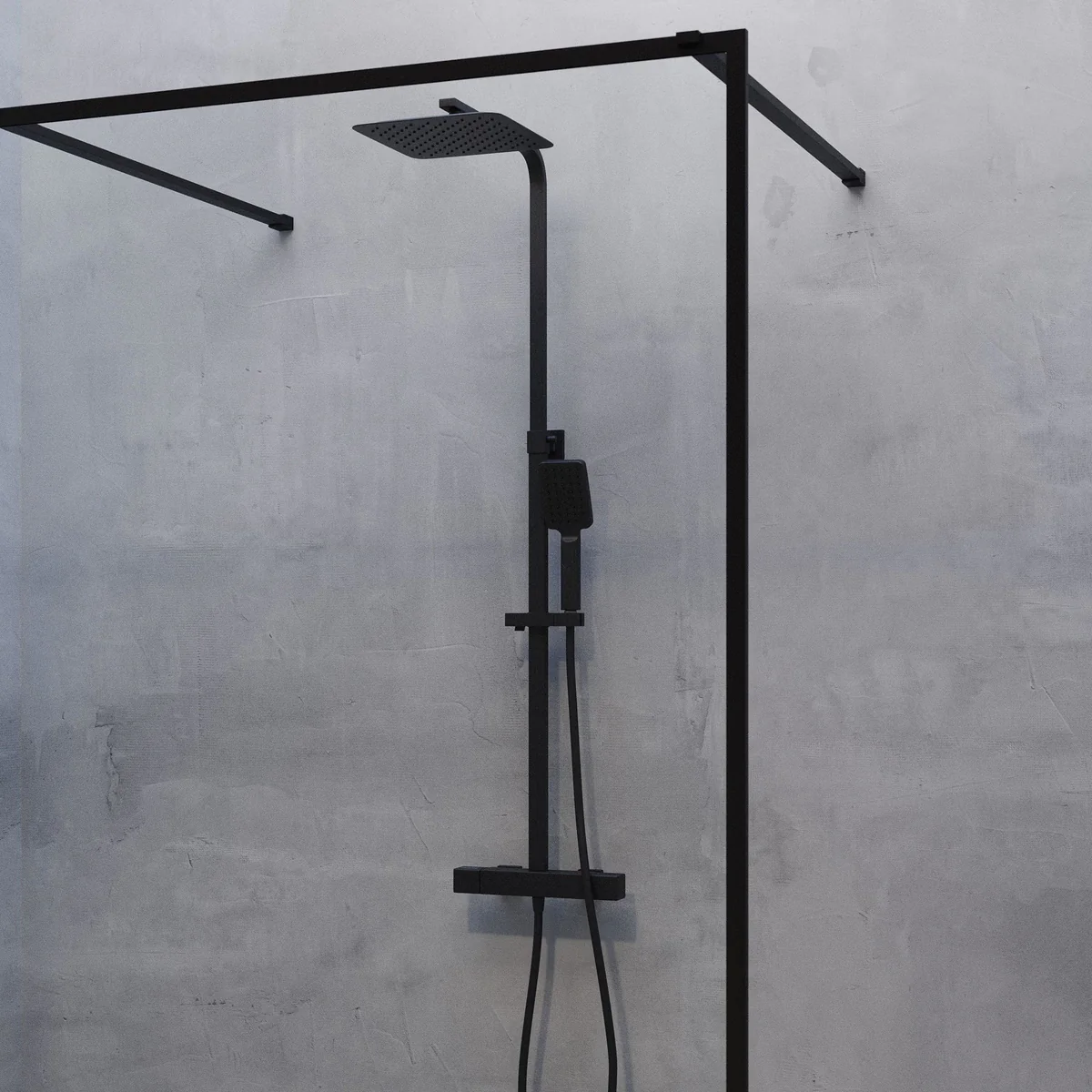 Næsby Takduschset m/Termostat blandare och 25 cm takdusch, 160 C/C
