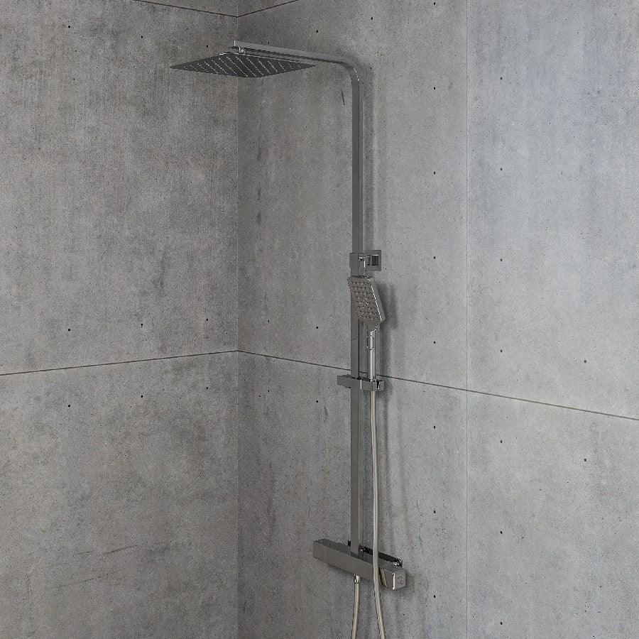 Næsby Takduschset med Badkarspip, 25 cm takdusch, Krom, 160 C/C