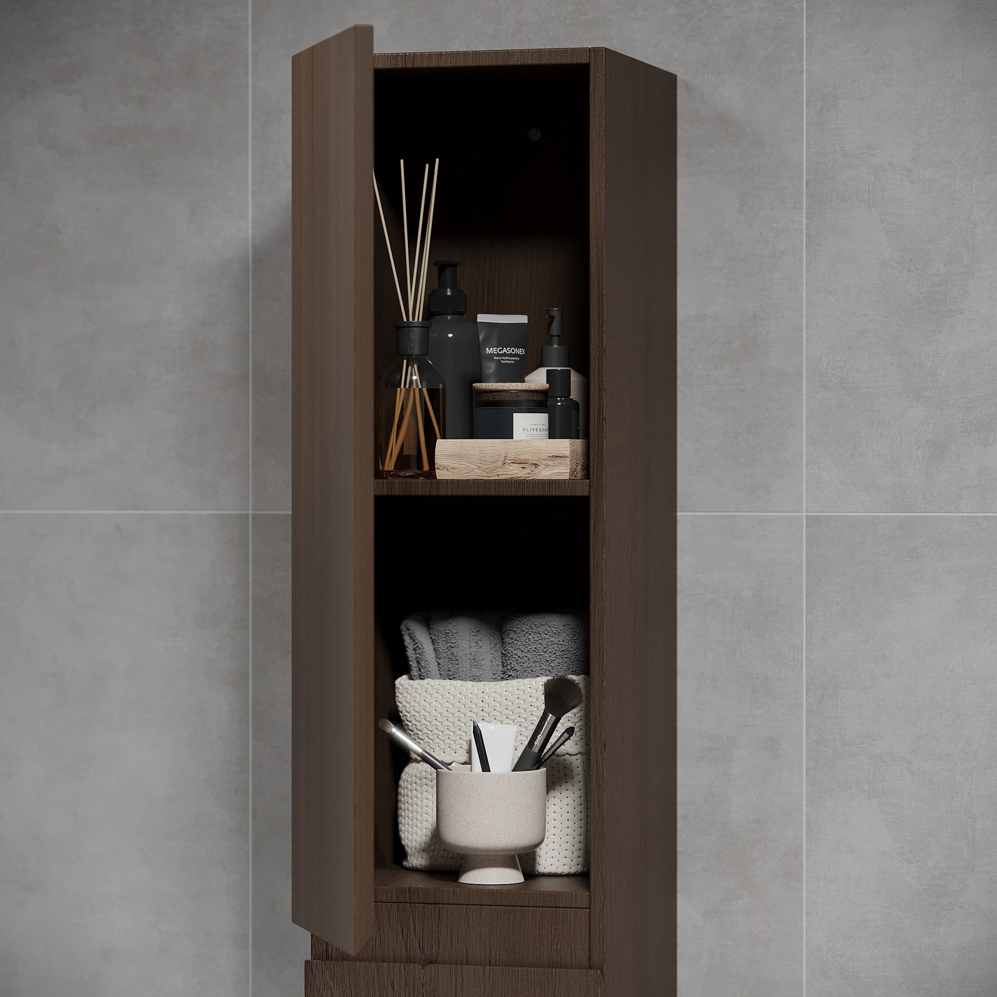 Kenwood Högskåp, Valnöt - Högskåp - BATH DELUXE - BASIC - 04 - 030 - 64 - 84 - 01 - BATHDELUXE SWEDEN