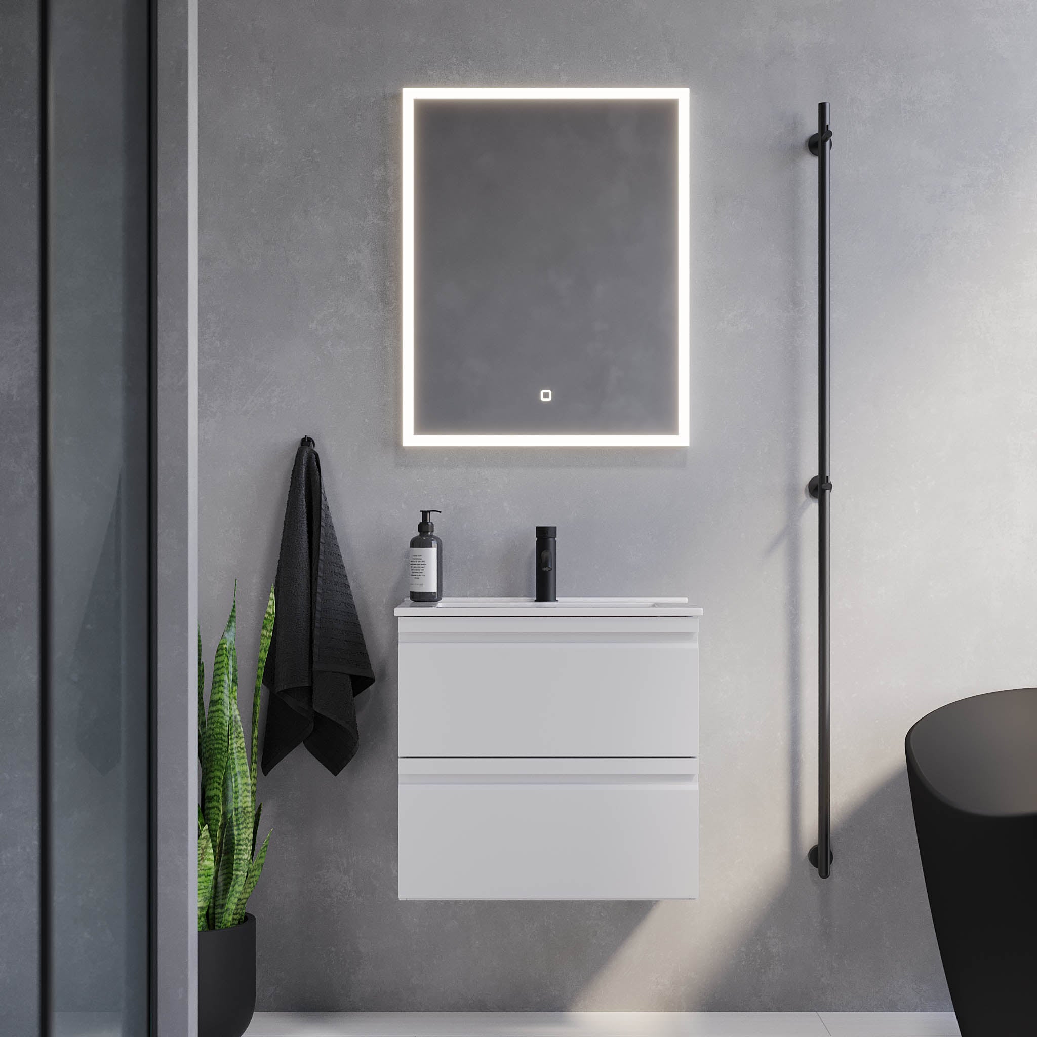 Knarrlagsund Badrumsmöbel, Vit Matt - Tvättställsskåp - BATH DELUXE - PRESTIGE - 74 - 060 - 70 - 01 - 30 - BATHDELUXE SWEDEN