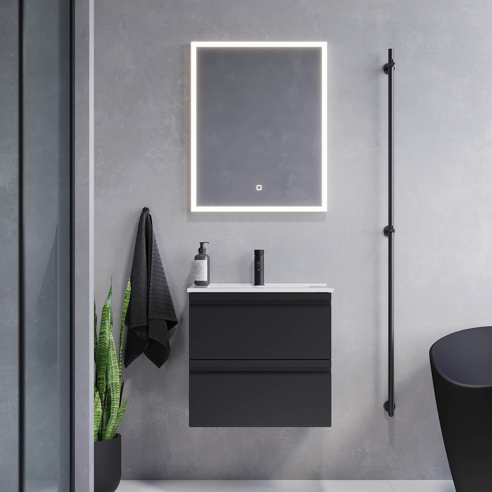Knarrlagsund Slimline Badrumsmöbel, Svart Matt - Tvättställsskåp - BATH DELUXE - PRESTIGE - 74 - 060 - 70 - 02 - 30 - BATHDELUXE SWEDEN