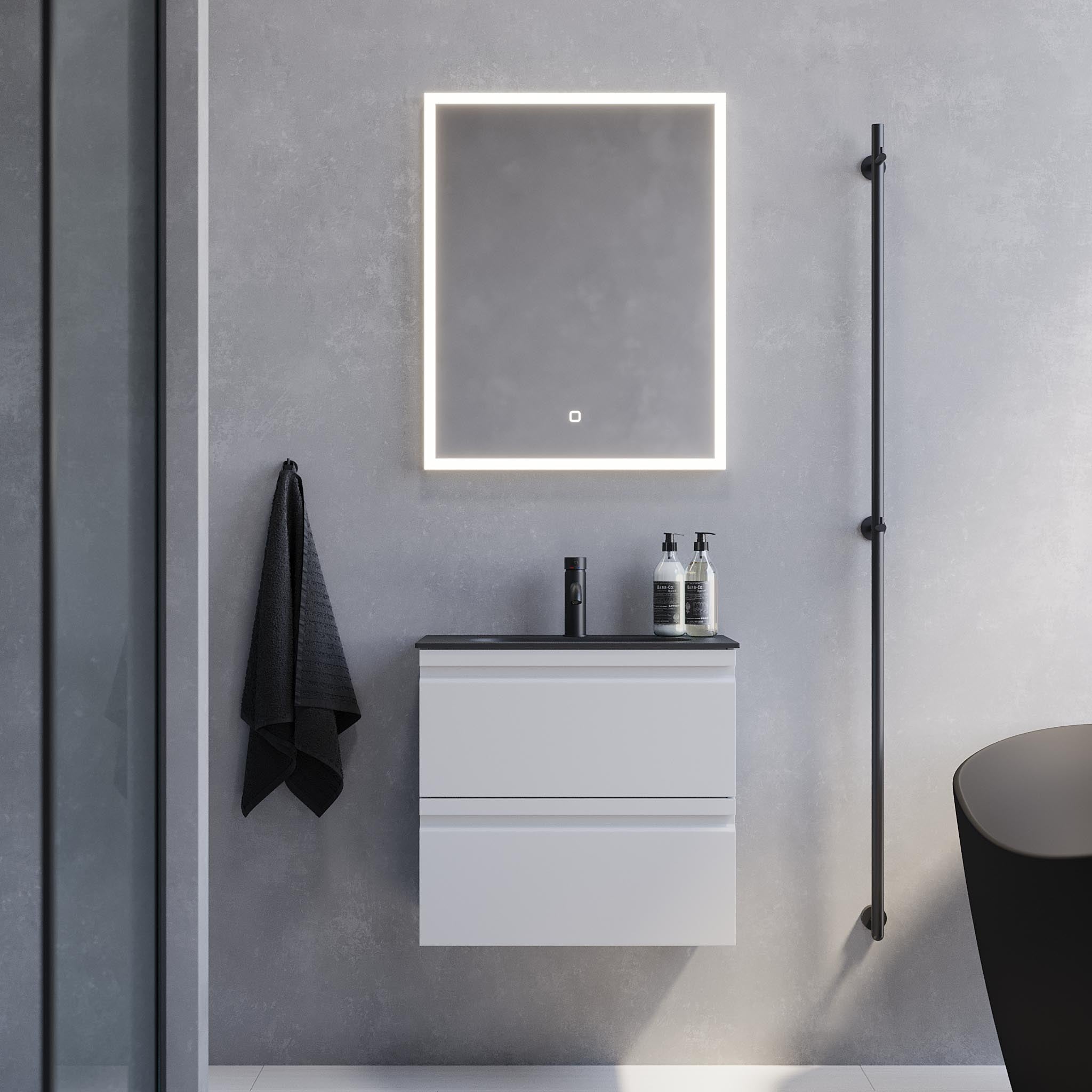 Kongsvinger Slimline Badrumsmöbel, Vit Matt - Tvättställsskåp - BATH DELUXE - PRESTIGE - 74 - 060 - 73 - 01 - 30 - BATHDELUXE SWEDEN